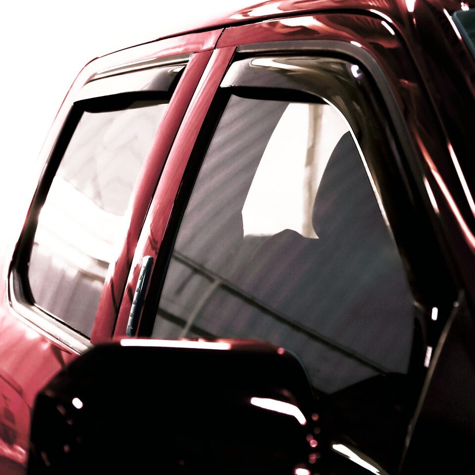 Voron Glass in-Channel Extra Durable Rain Guards for Ford F150 Raptor 2017-2020 SuperCrew, Window Deflectors, Vent Window Visors, 4 Pieces - 200288