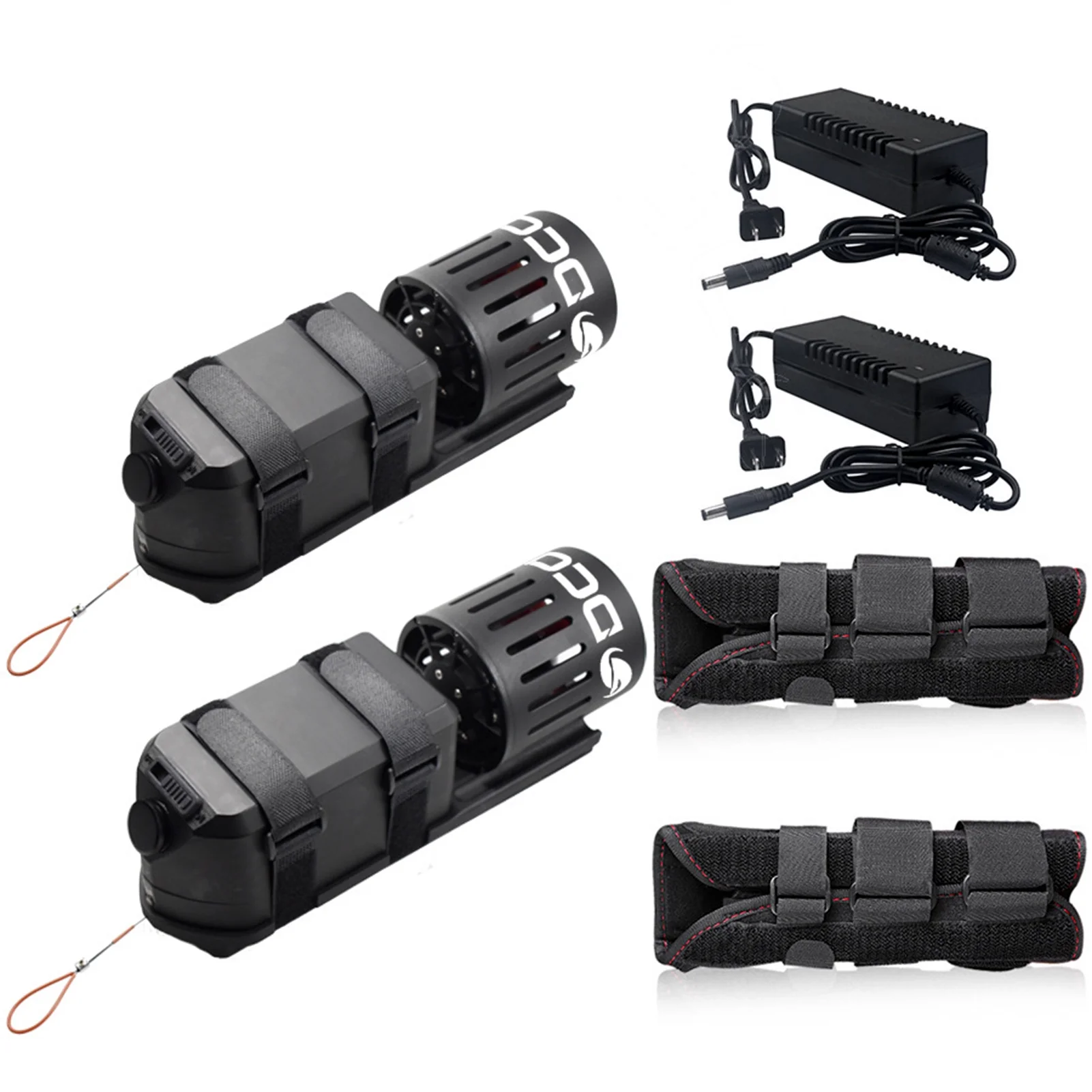 Dcenta 2pcs Electric Underwater Scooters Sea Scooters 20M Waterproof for Snorkeling Swimming Equipment