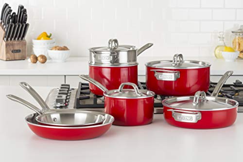 Viking Culinary 40041-9991-RDSC cookware sets, Multiple, Red
