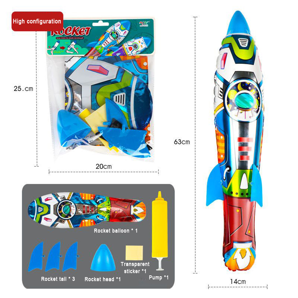 FUNNYFAIRYE Children Ejection Rocket Outdoor Sport Shooting Game Inflatable Hand Throwing Rocket Launcher Boys Toys Parent-Child Interaction