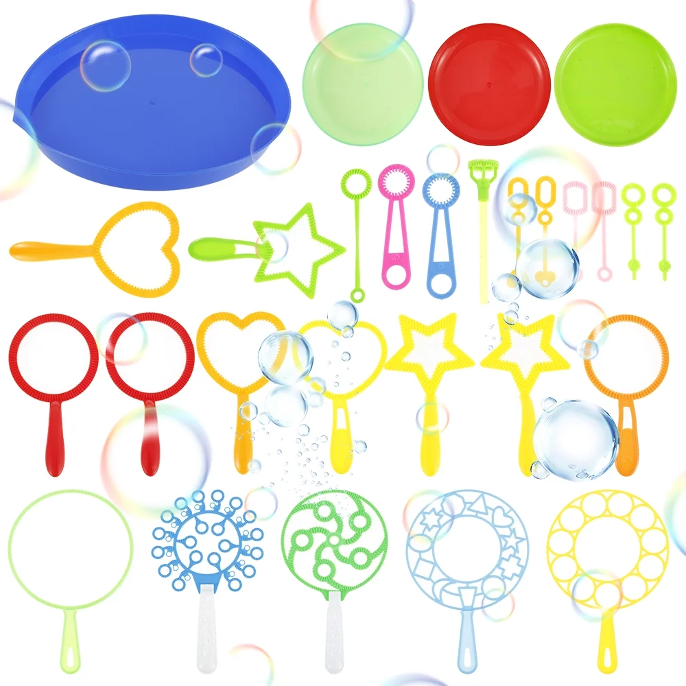 Retrok Blowing Soap Bubble Maker Sticks Safe Colorful Bubble Making Wands Bubble Making Tool Set Outdoor Garden Toy Kids Gift for Adults Kids Aged 3+