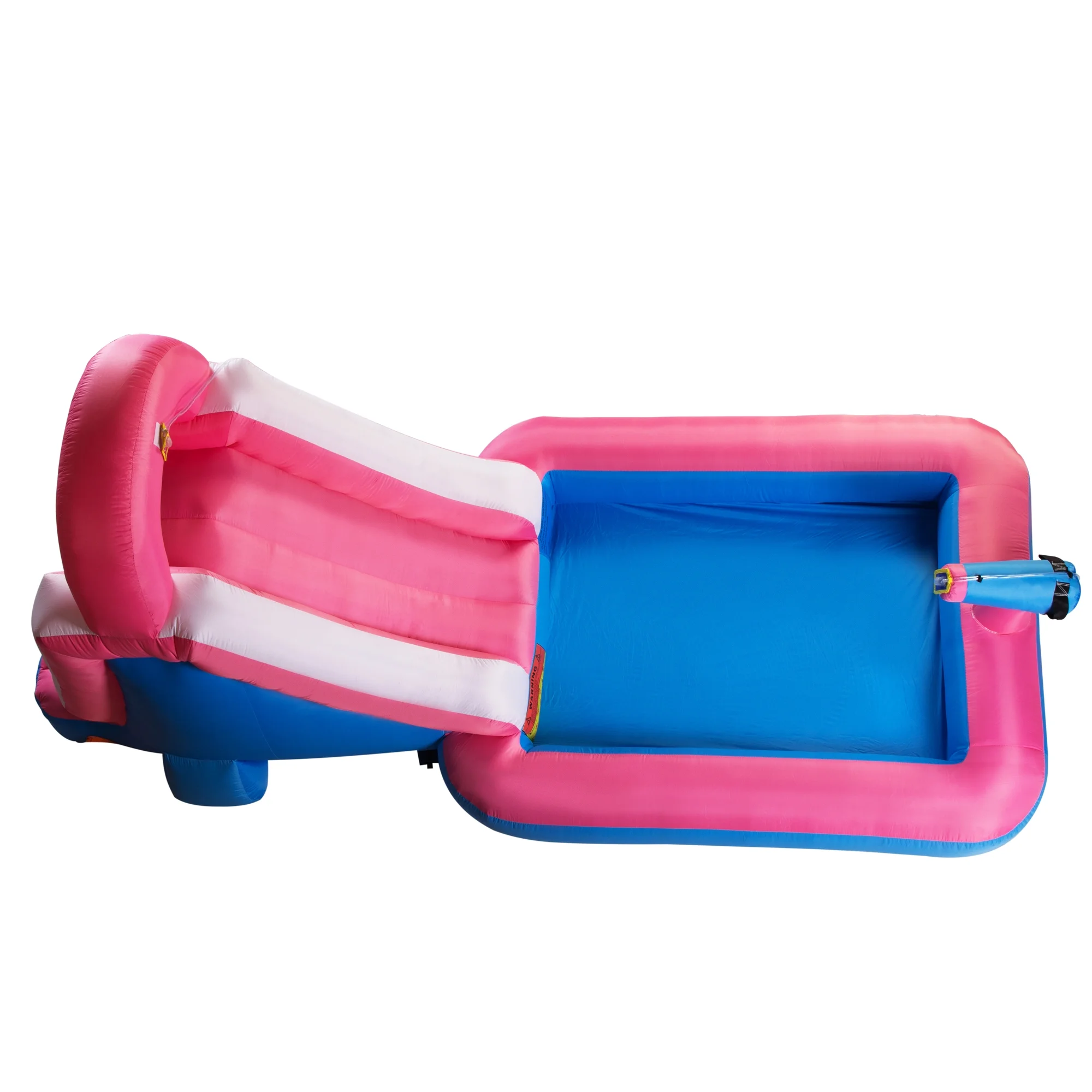 Inflatable Water Slide, Bounce Slide House with Challenging Climbing Wall, Long Slide and Wide Splash Pool