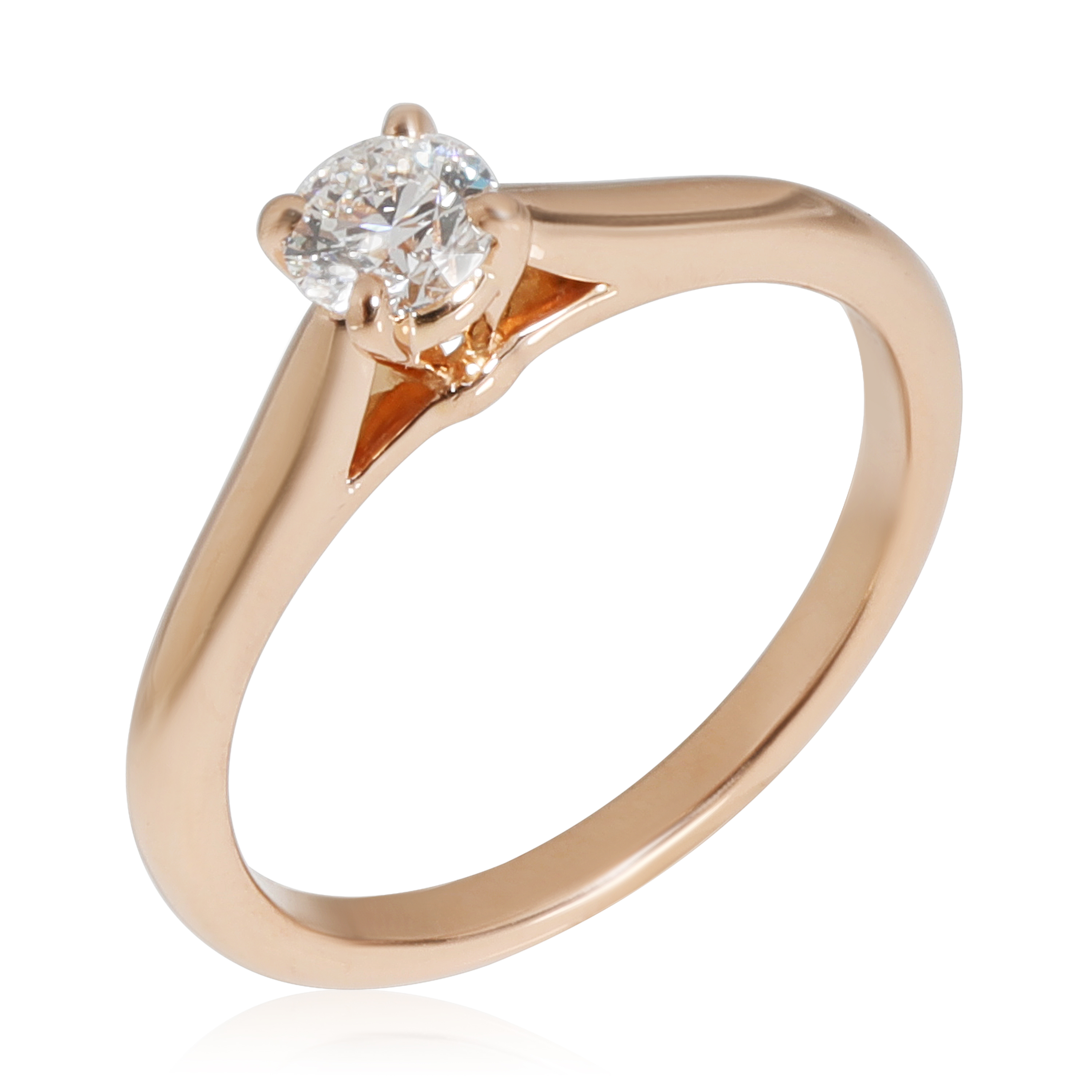Cartier 1895  Diamond Solitaire Ring in 18K Rose Gold D VVS1 0.25 CTW Pre-Owned