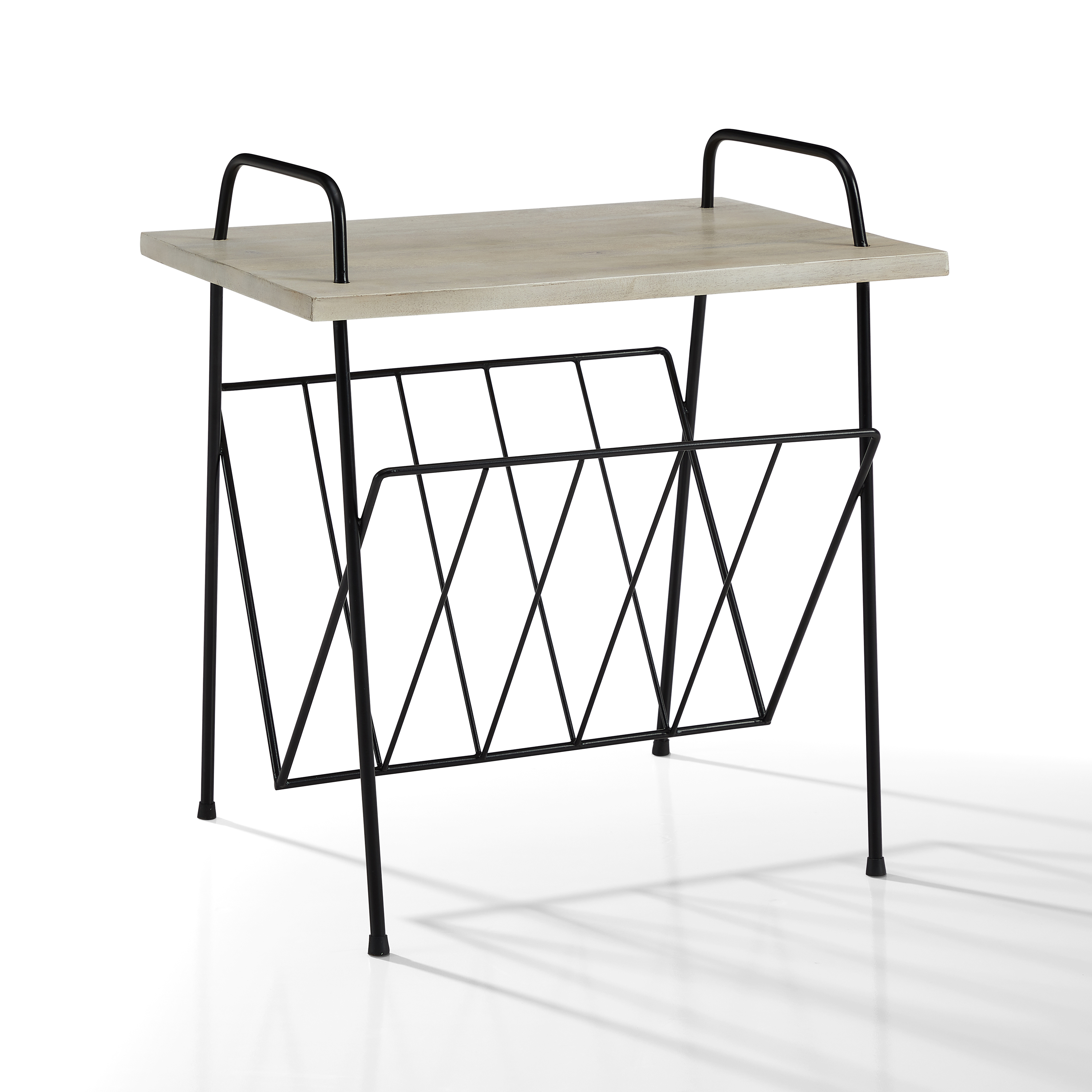 Crosley Furniture Wiltshire Modern Wood and Metal Turntable Stand in Natural