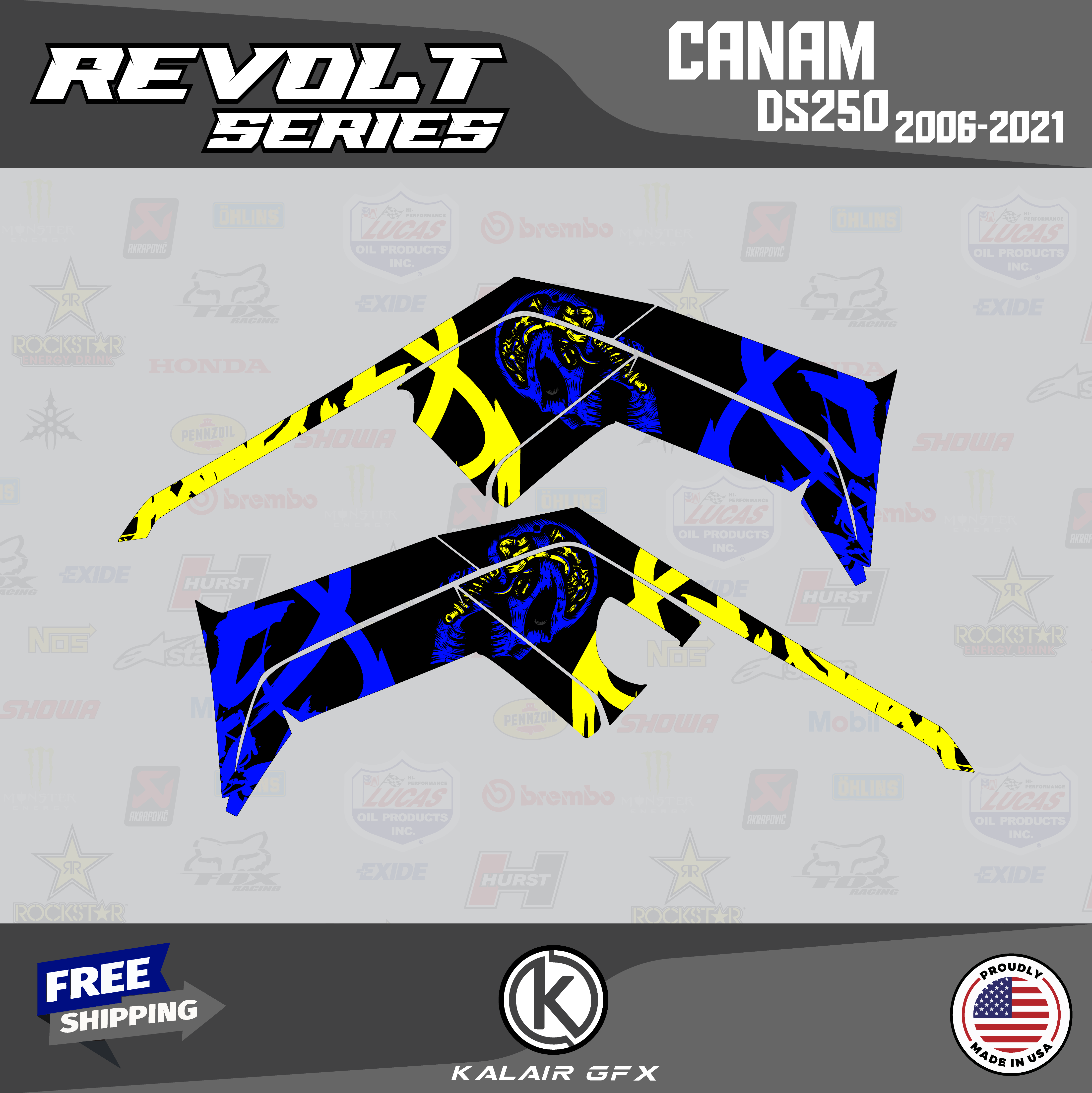 Kalair GFX Graphics Kit for Canam DS250 (2006-2021) Revolt Series