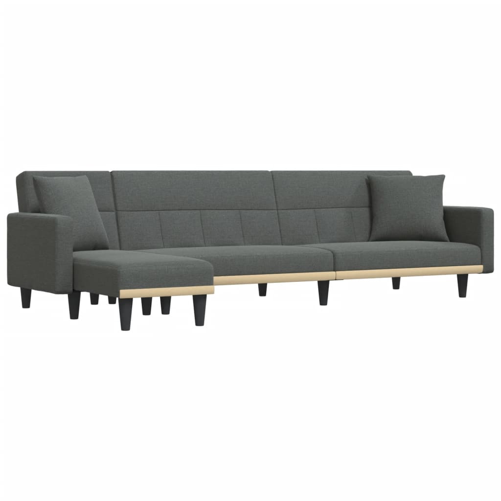 moobody L-shaped Sofa Bed Dark Gray 108.3