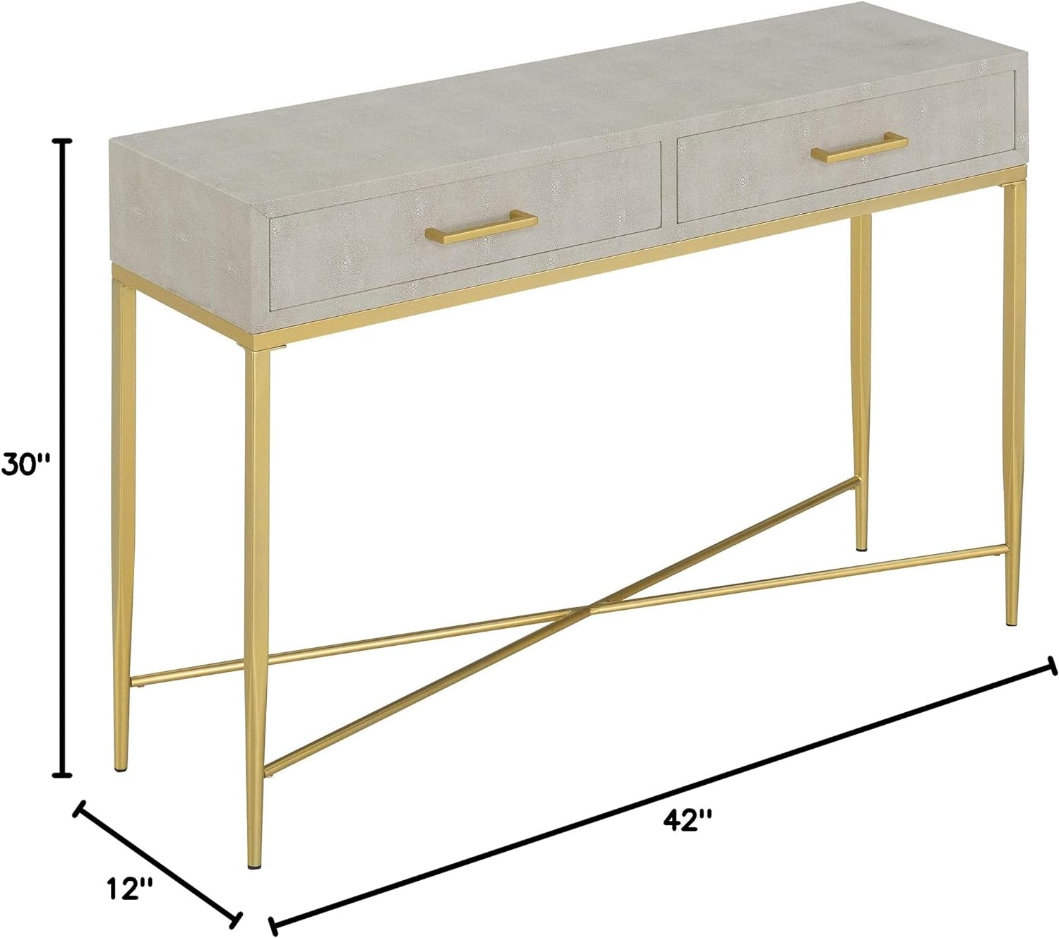 Ashley Console Table, Beige/Gold