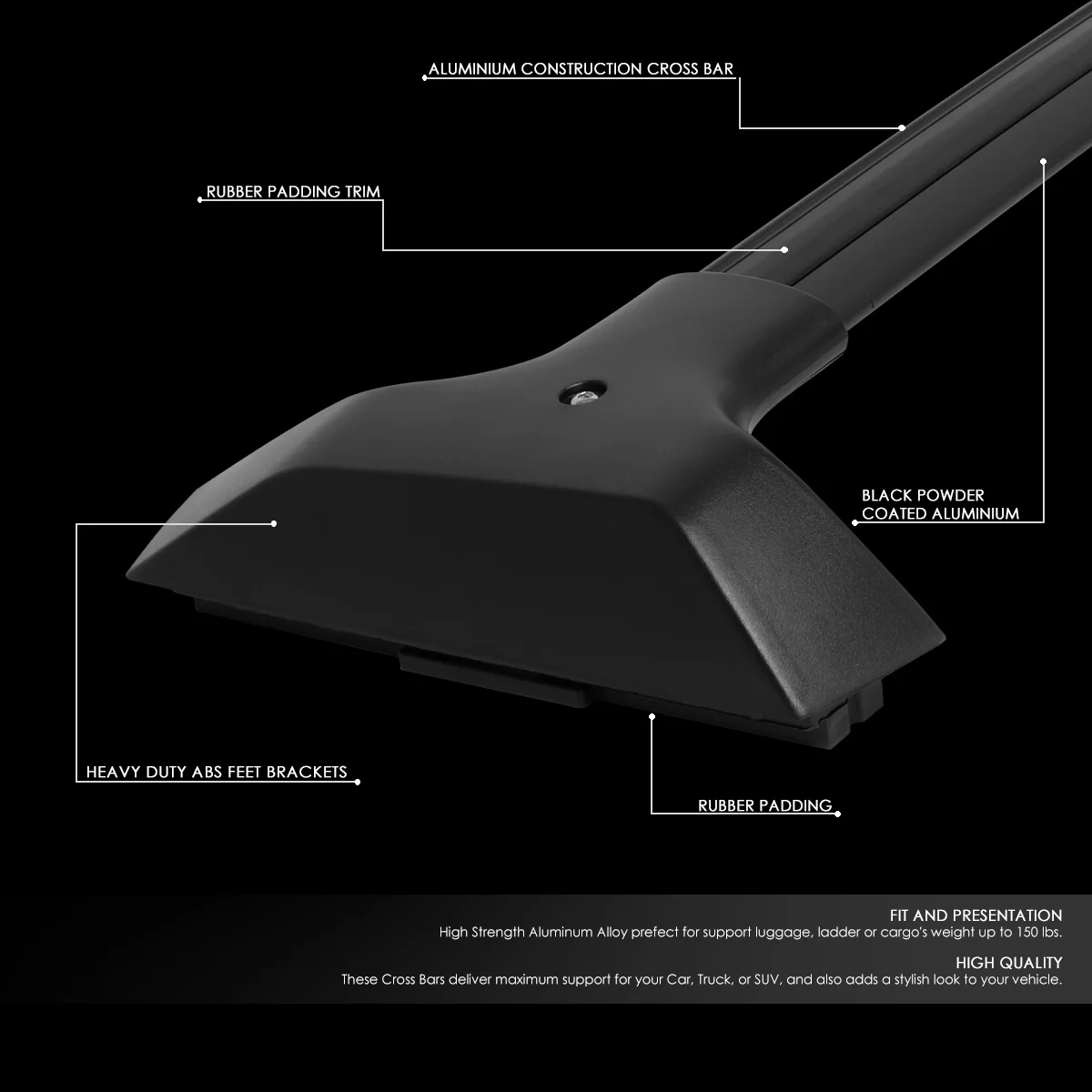 DNA Motoring PT-ZTL-8073 For 2009 to 2017 Chevy Traverse Pair OE Style Aluminum Roof Rail Cross Bar Cargo/Luggage Carrier 10 11 12 13 14 15 16