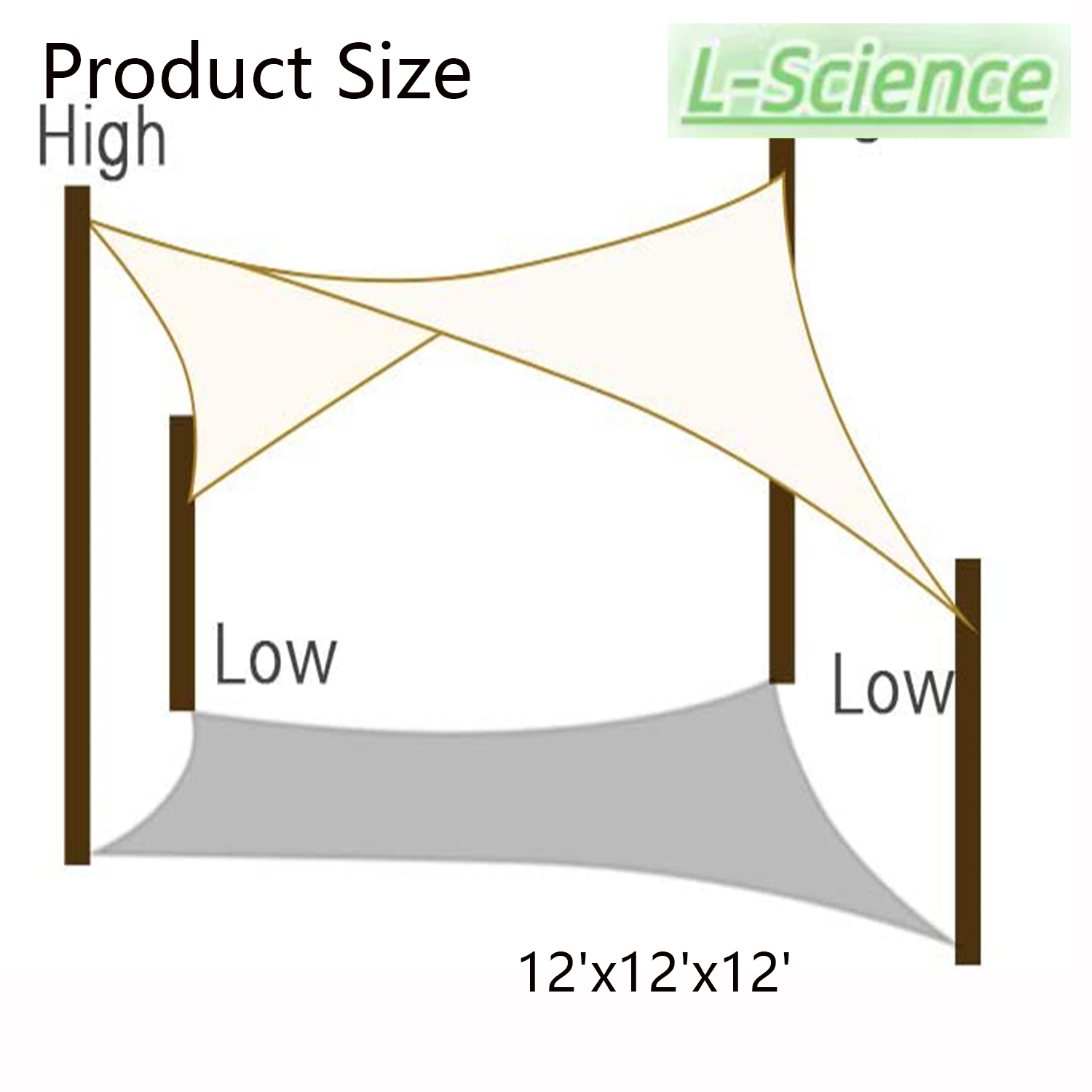 Sun Shade Sail Canopy Cover for Patio Outdoor, 185GSM Triangle Backyard Shade Sail for Garden Playground