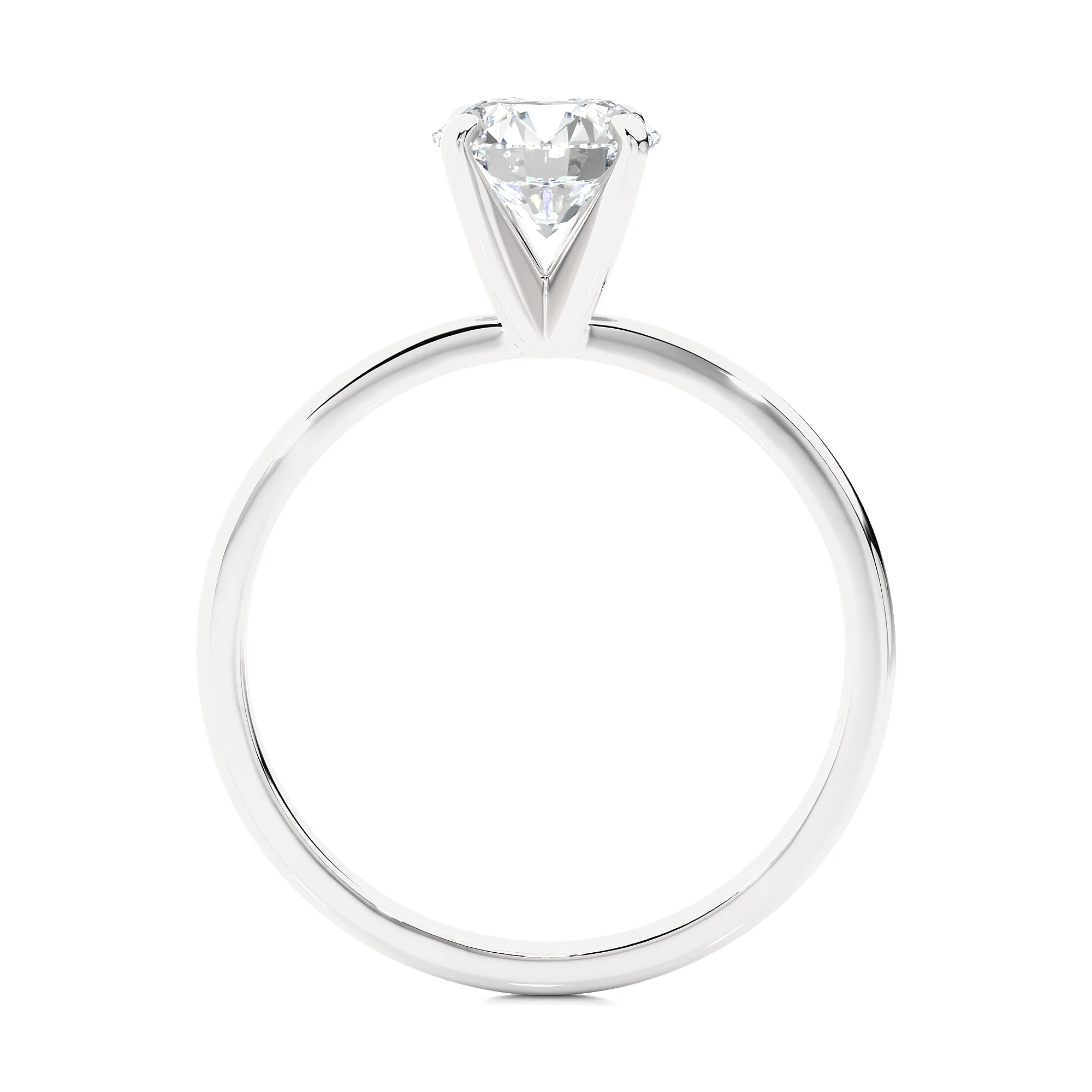 5/8 Carat Lab Grown Diamond Classic Solitaire Engagement Ring for Women in 14k White Gold (D-E, VVS2-VS1, cttw) Promise or Anniversary Ring Size 5 by Privosa Fine Jewelry