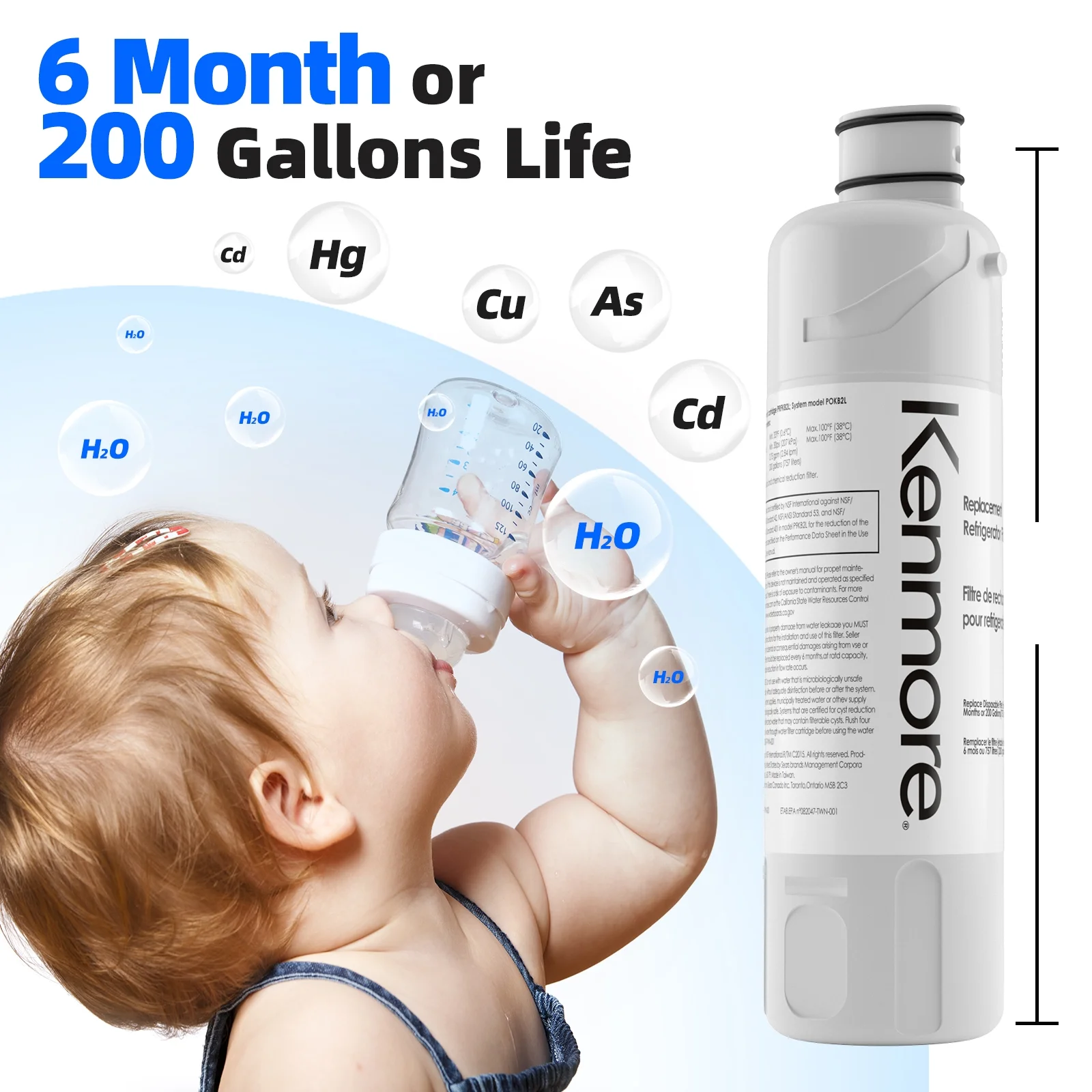 2 PCS Kenmore 9082 Refrigerator Filter Replacement for Kenmore 46-9082