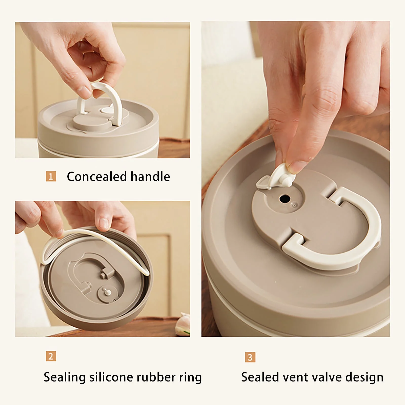 Portable Insulated Lunch Container, 304 Stainless Steel Leakproof Sealed Insulated Lunch Box With Thermos bag