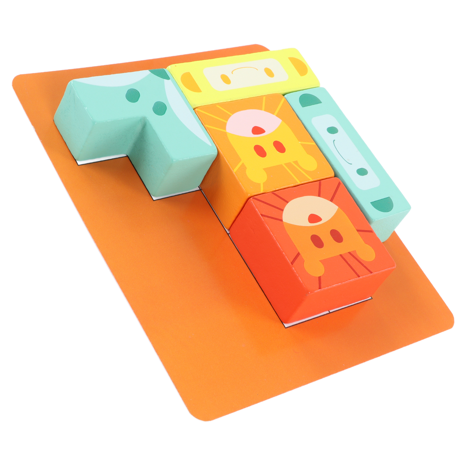 YINKUU Toys for Boys and Girls 3-6 Years Toys for Boys Girls Wooden Building Block Set Children Safe Funny Cute Cartoon Pattern Matching Blocks Educational Toy