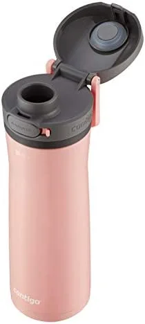 Contigo Jackson Chill 2.0 Vacuum-Insulated Stainless Steel Water Bottle, Secure Lid Technology for Leak-Proof Travel, Keeps Drinks Cold for 12 Hours, 20oz Pink Lemonade