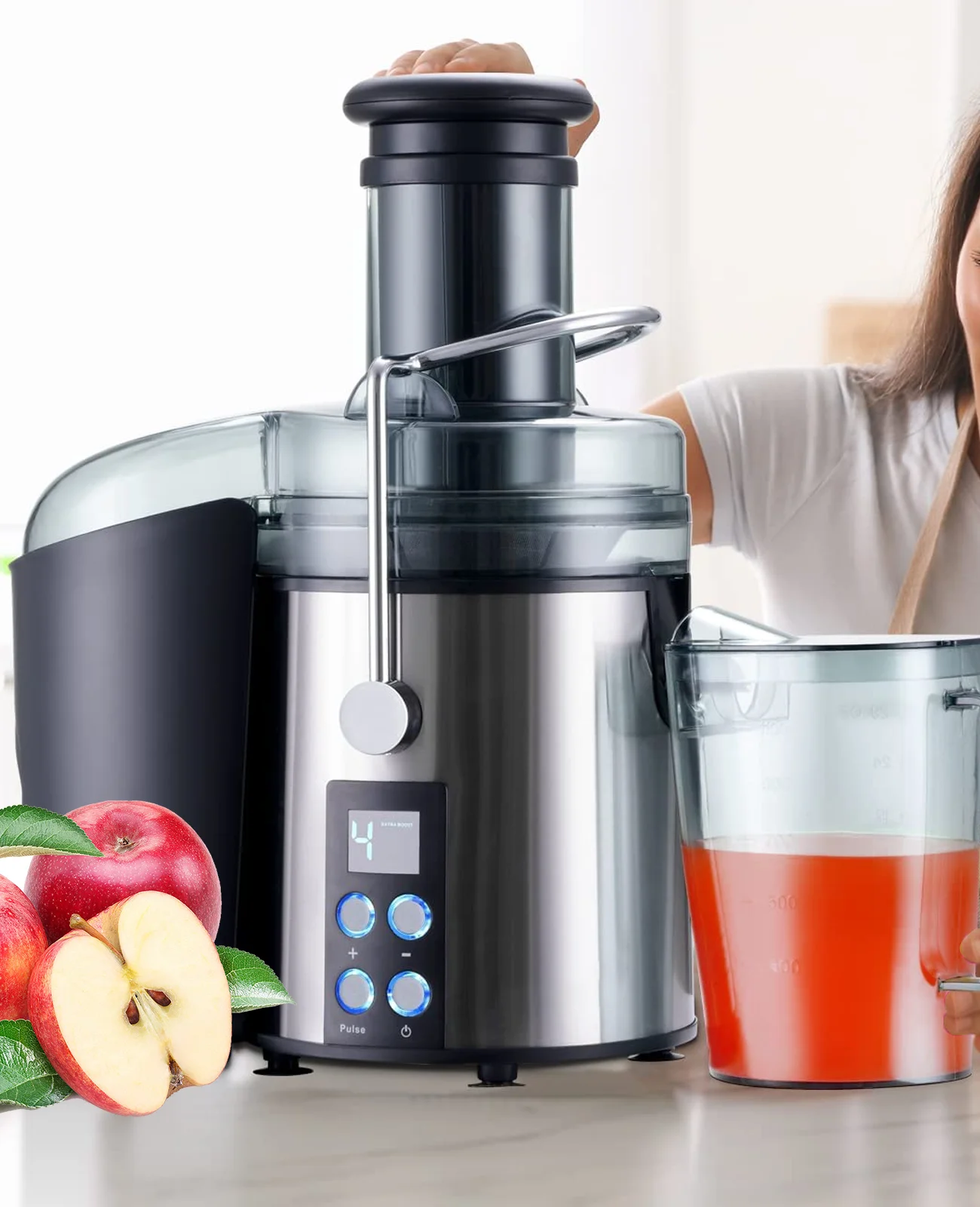 Centrifugal Juicer Machines for Vegetable Fruit - with 3