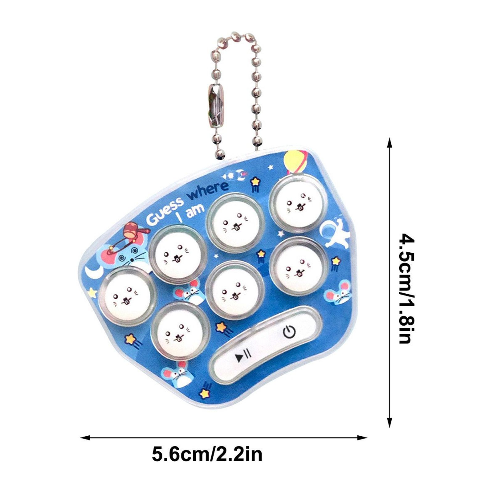 Sokhug Clearance Mini Whack-A-Mole Game Keychain Led Electronic Memory Games For Kids Adult