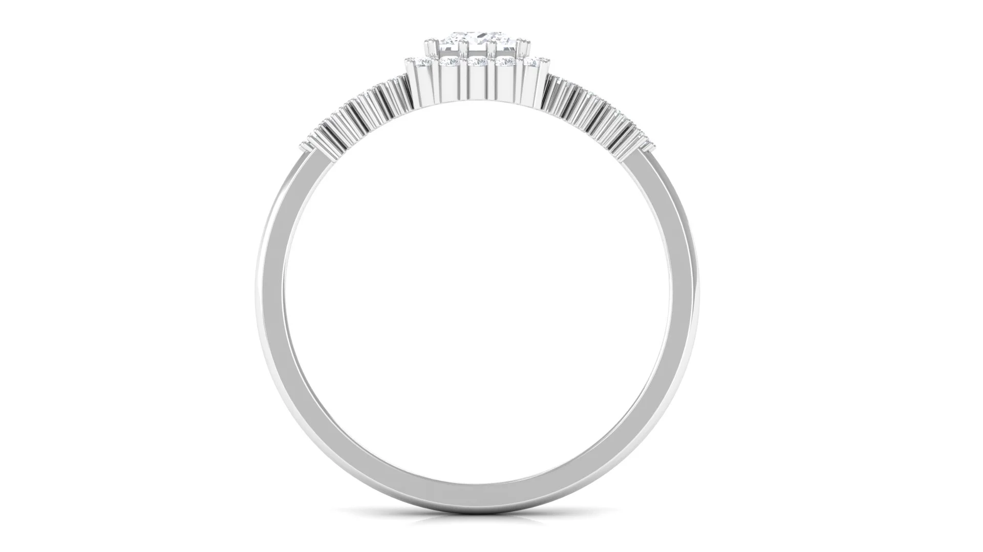 Womens 1 CT Simple Moissanite Engagement Ring for Women, Moissanite Gold Ring for Her, 925 Sterling Silver, US 4.00