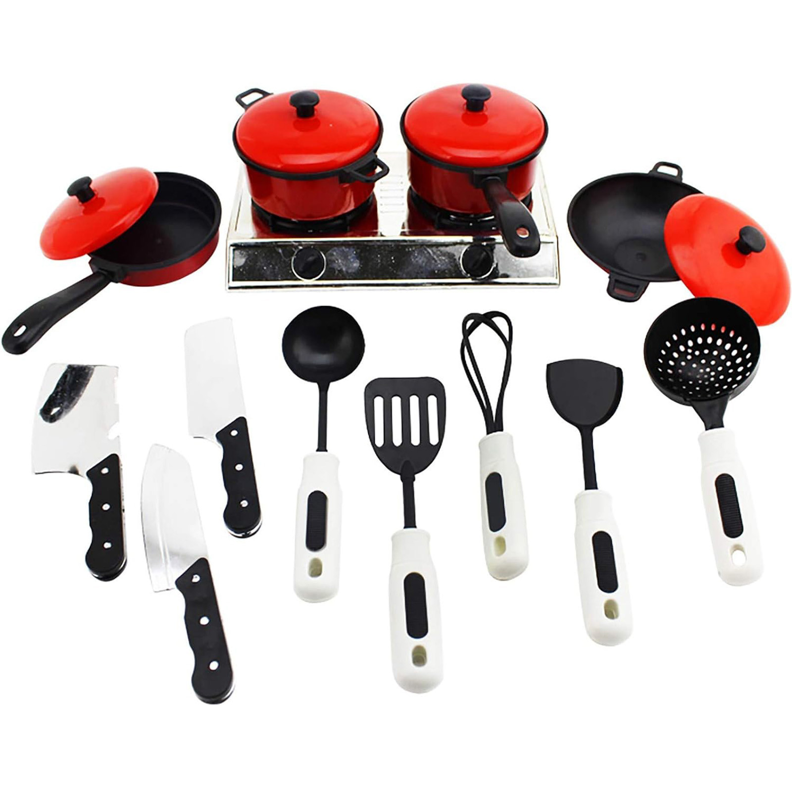 Stiwee Kichen Toy Kid's Toy Children's 13 Piece Kitchen Toys Set Toy Set Cookware With Play Food Toy Set Kitchen Play Accessories With Pots And Pans Learning Toys Gift For Boys Girls