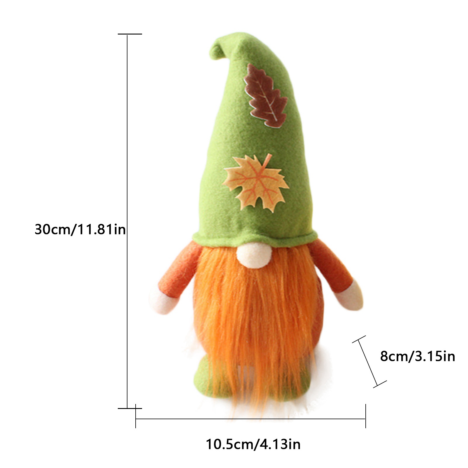 2 Pack Maple Leaf & Pumpkin Chef Gnomes Faceless Plush Dolls Scandinavian Tomte Nisse Dwarf Swedish Honey Bee Elf for Home Farmhouse Kitchen Decor