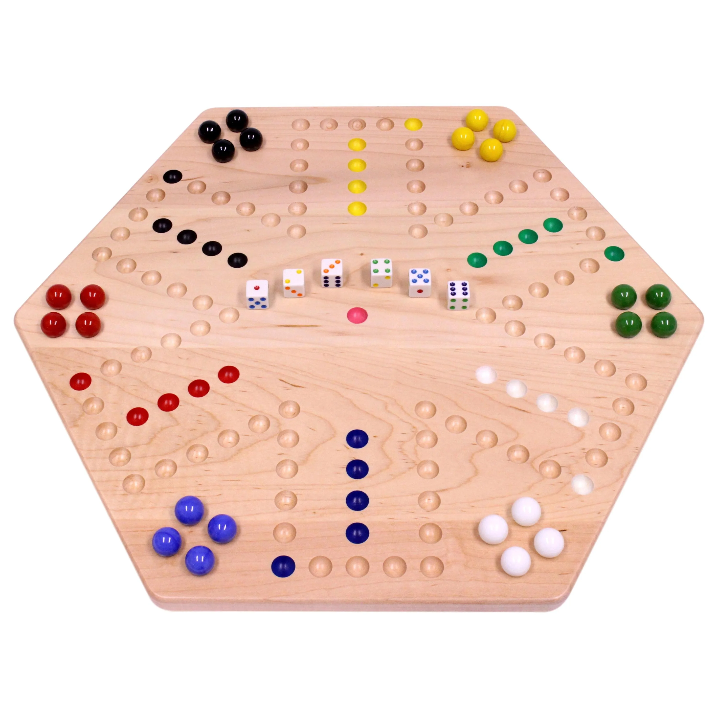 Wooden Hand-Painted Aggravation Board Game - Maple Wood - Large 24