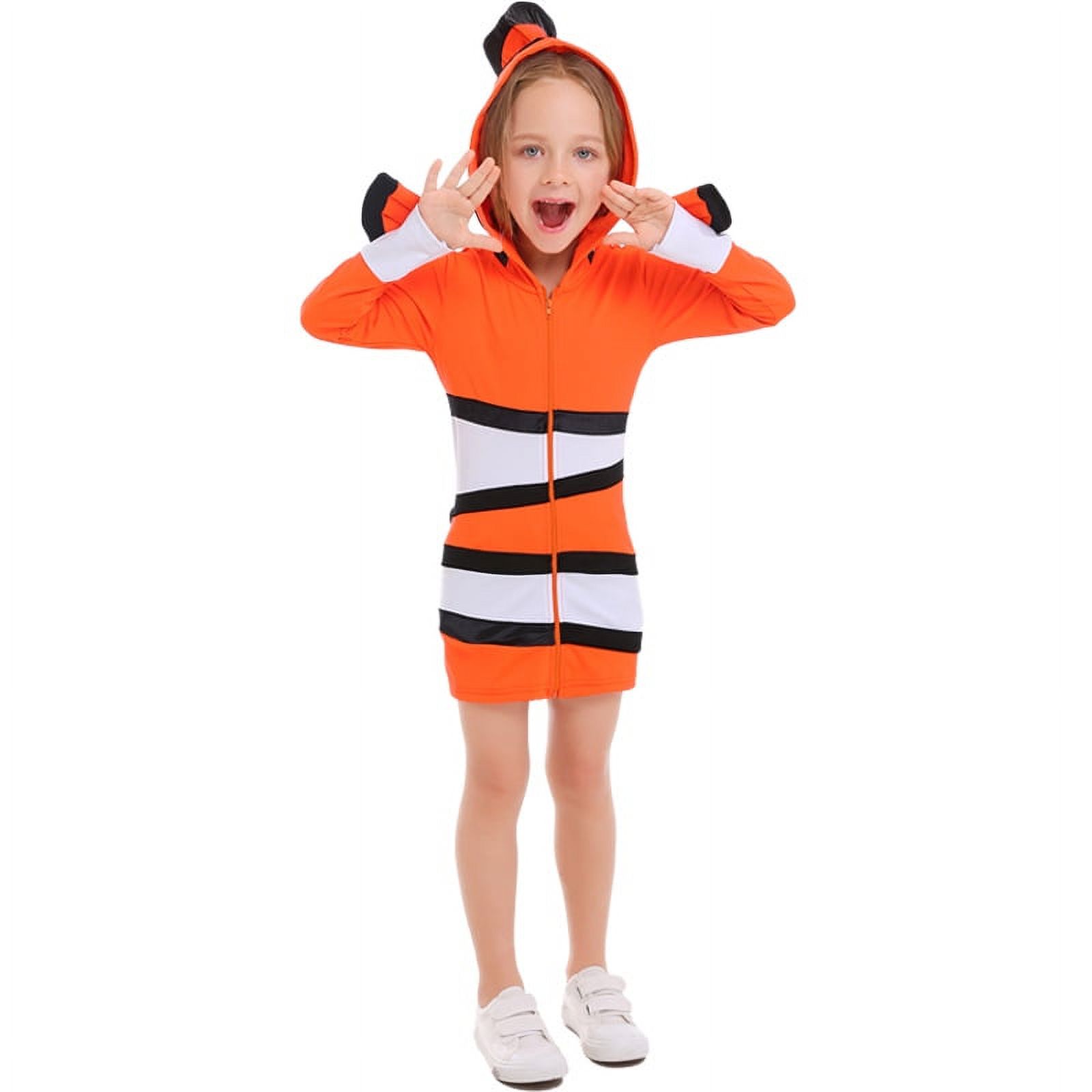 Clown Fish Nemo Costume,Girls' Nemo Dress Costume Halloween Cosplay Costume for Kids