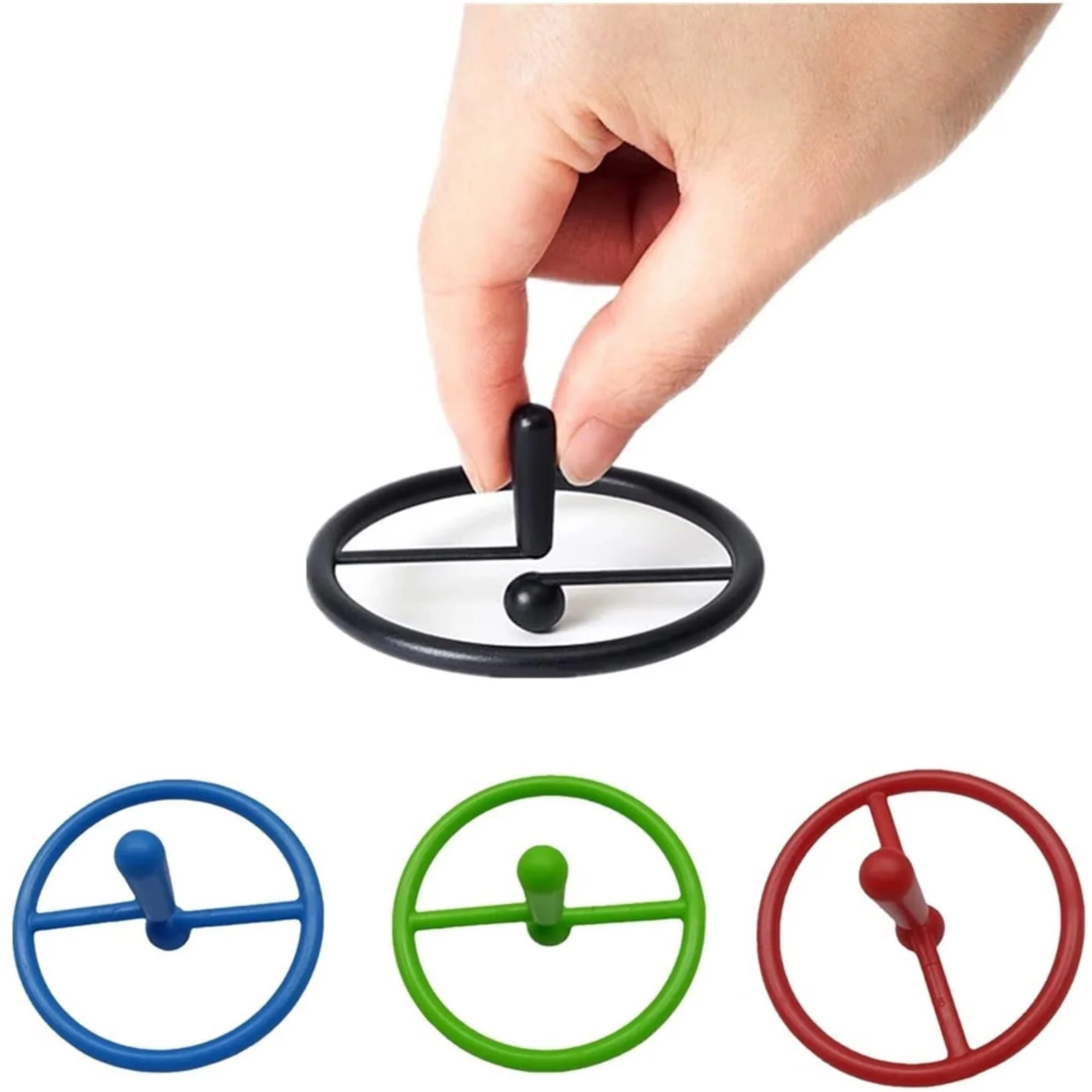 Toys Novelty Spinning Tops forever Spinning Tops Spinning Toy Circle Suspended Exclamation Mark Fun Birthday Party Supplies Gifts Motion Table Toy 4 Pcs Plastic Multicolor