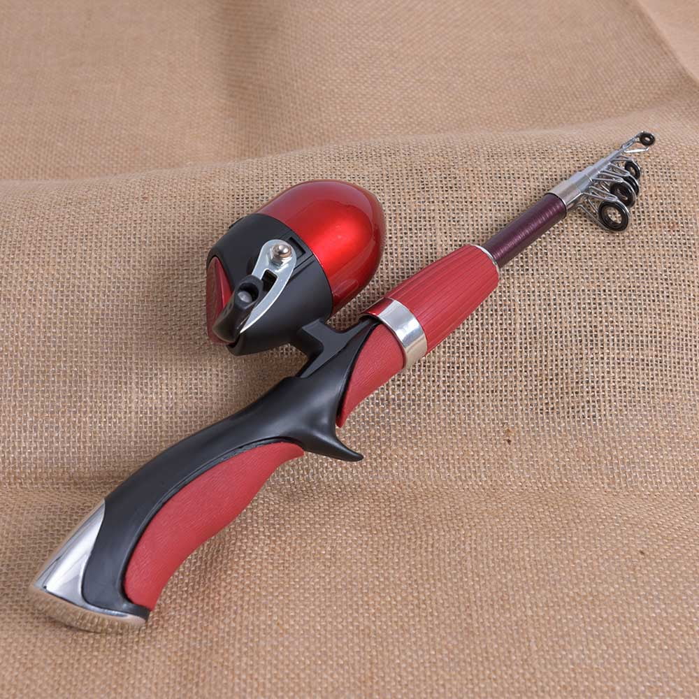 Lixada Portable 1.4m Telescopic Fishing Rod and Closed Fishing Reel Combo