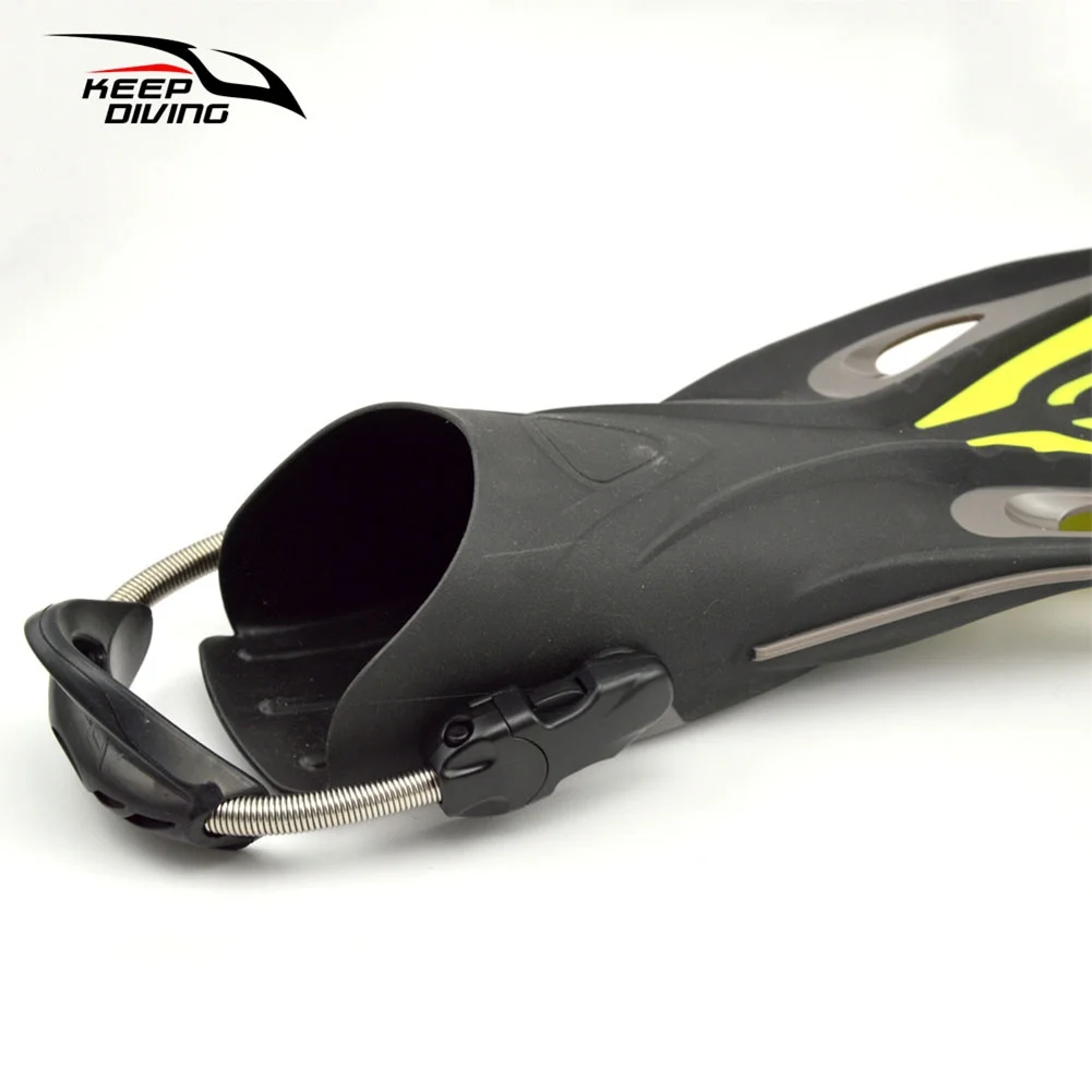 KEEP DIVING Steel Spring Heel Straps for Cressi Mares Diving Fins (Black M)