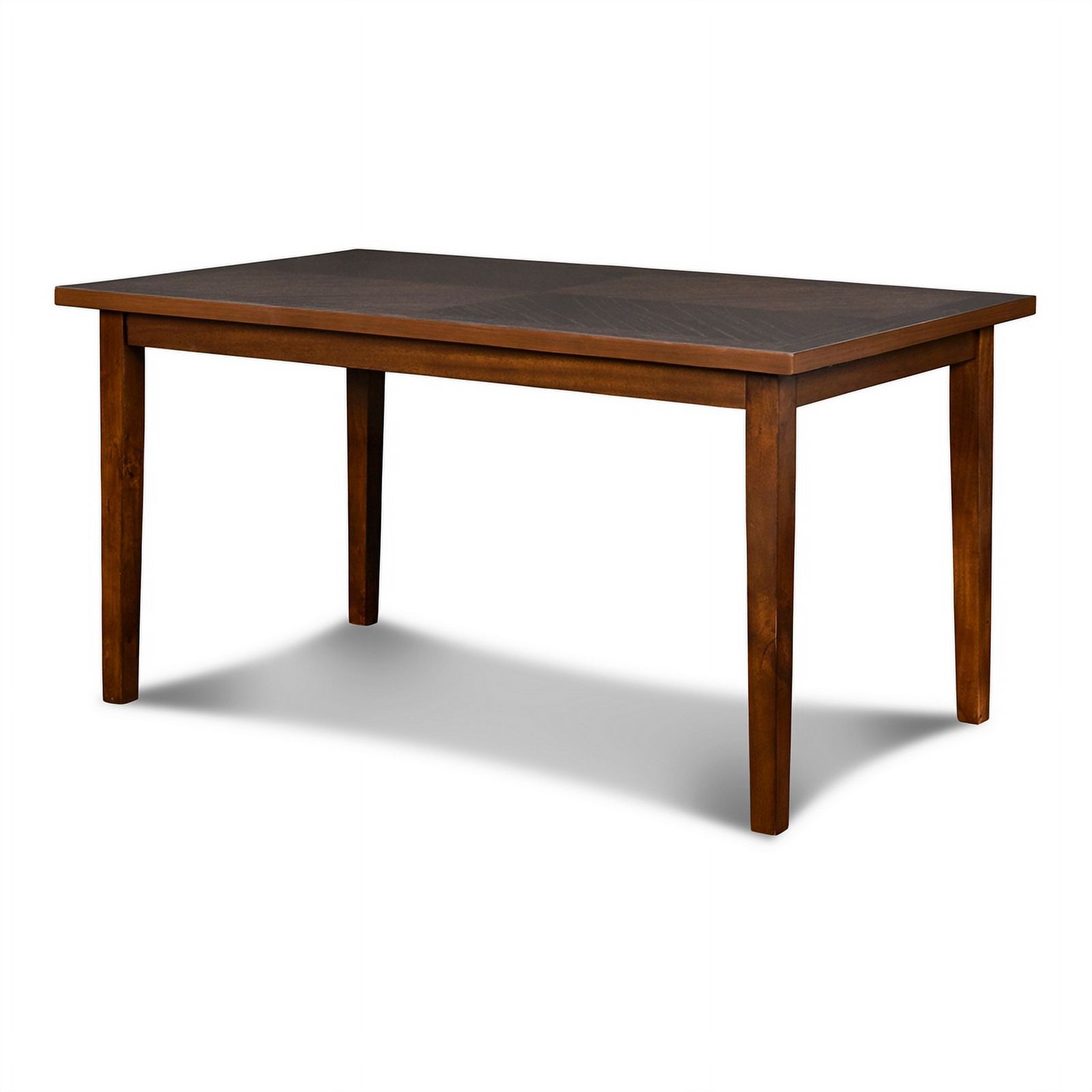 BenJara 6 Piece Dining Table Set, Black Vegan Faux Leather Upholstered Seating