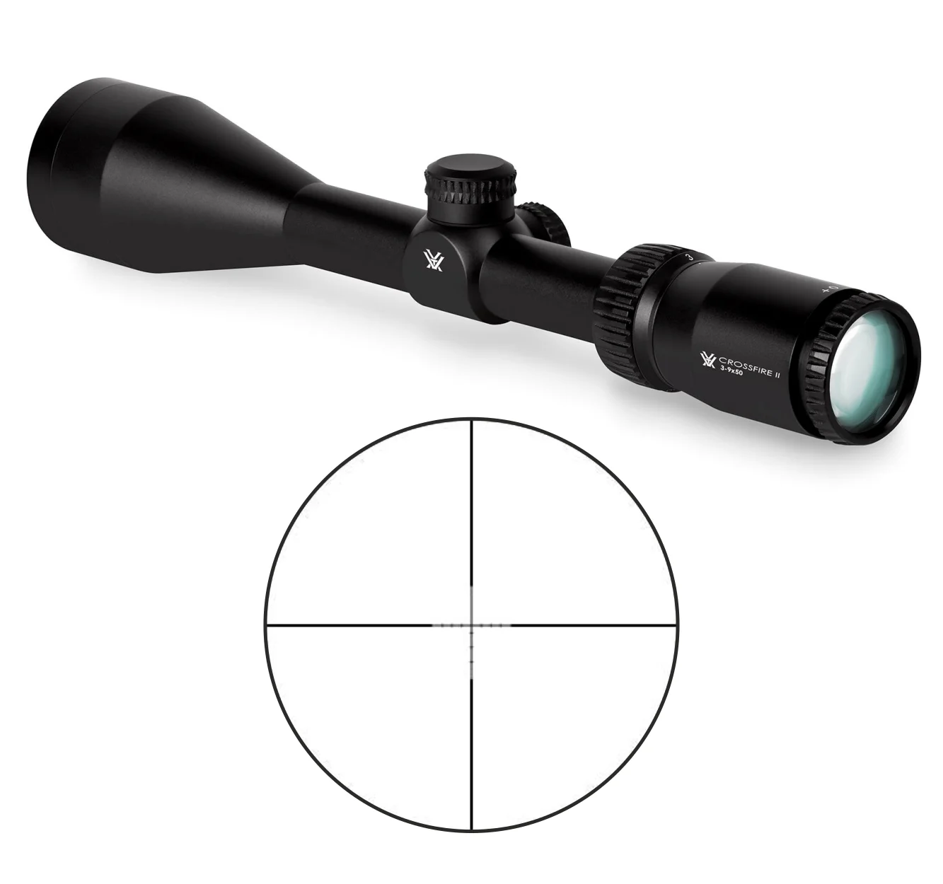 Vortex Crossfire II 3-9x50 Dead-Hold BDC (MOA) Reticle, 1 inch Tube with Free Hat (Camo Forest) Bundle