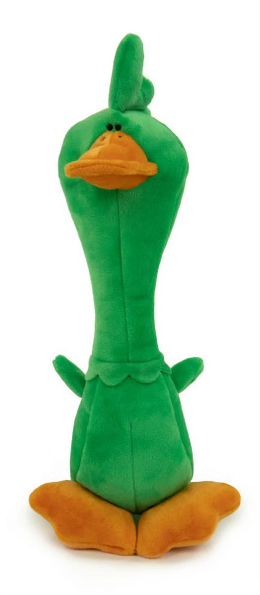 TrustyPup Tough 'N Fun Long Neck Duck Durable Plush Squeaker Dog Toy with Chew Guard Technology - Green, Large (3 Pack)