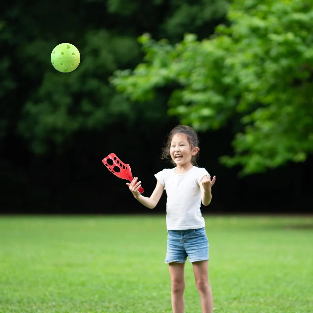 Random Color Scoop Ball Game Sets Including Scoops and Balls Classic Outdoor Lawn Party Game Beach Throwing and Catching Games for Children Adults