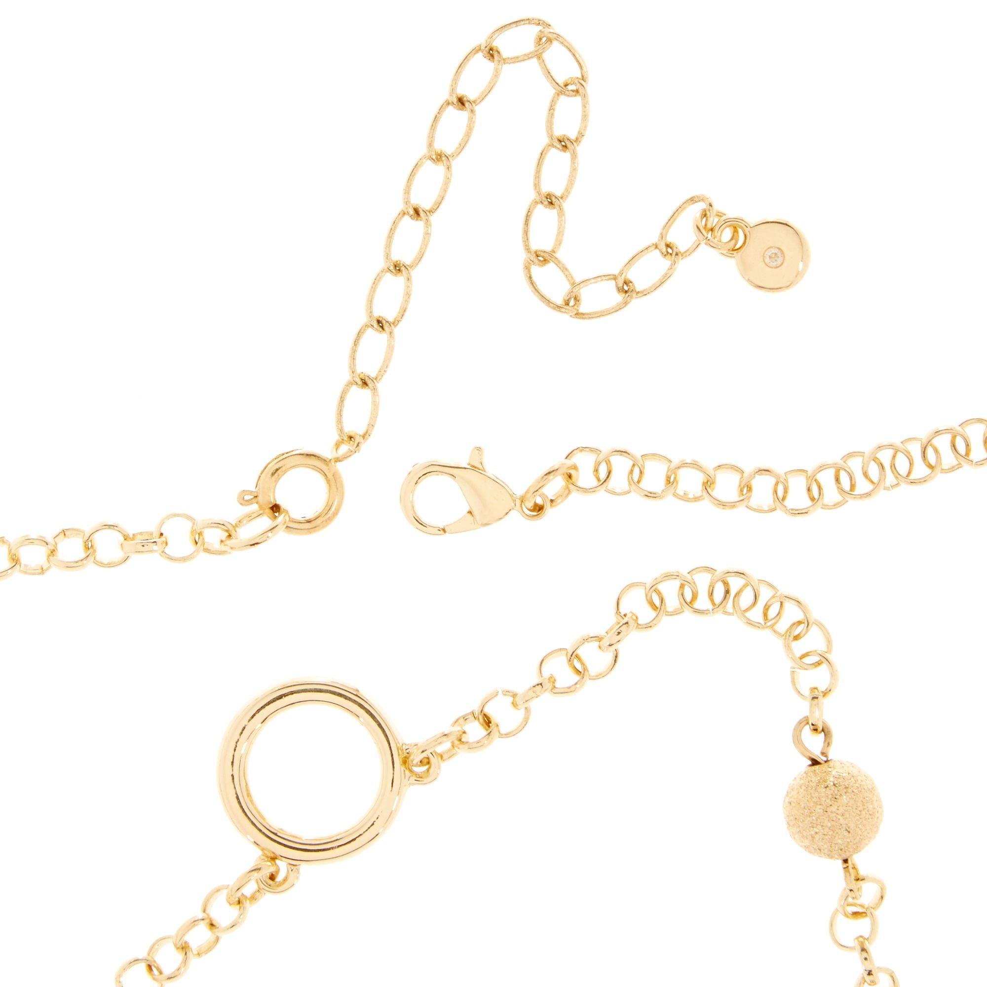 Wearable Art By Roman Gold Tone Ball Necklace One Size Gold tone