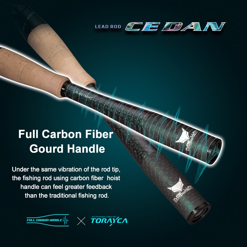 PURELURE Single Section Rod All Fuji SIC Guide Rings Mandarin Fish Rod Sea Bass Rod  Cork Handle Toray T1100G Cloth