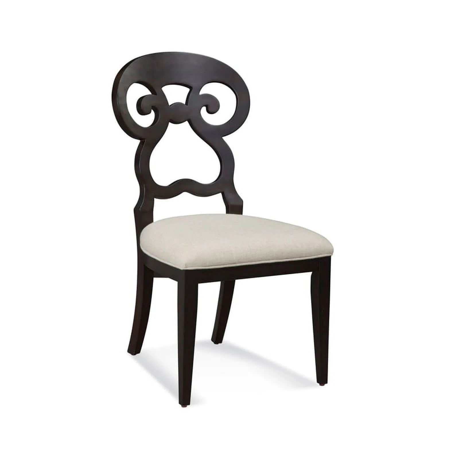 Bassett Mirror Riley Wood Dining Side Chair in Espresso