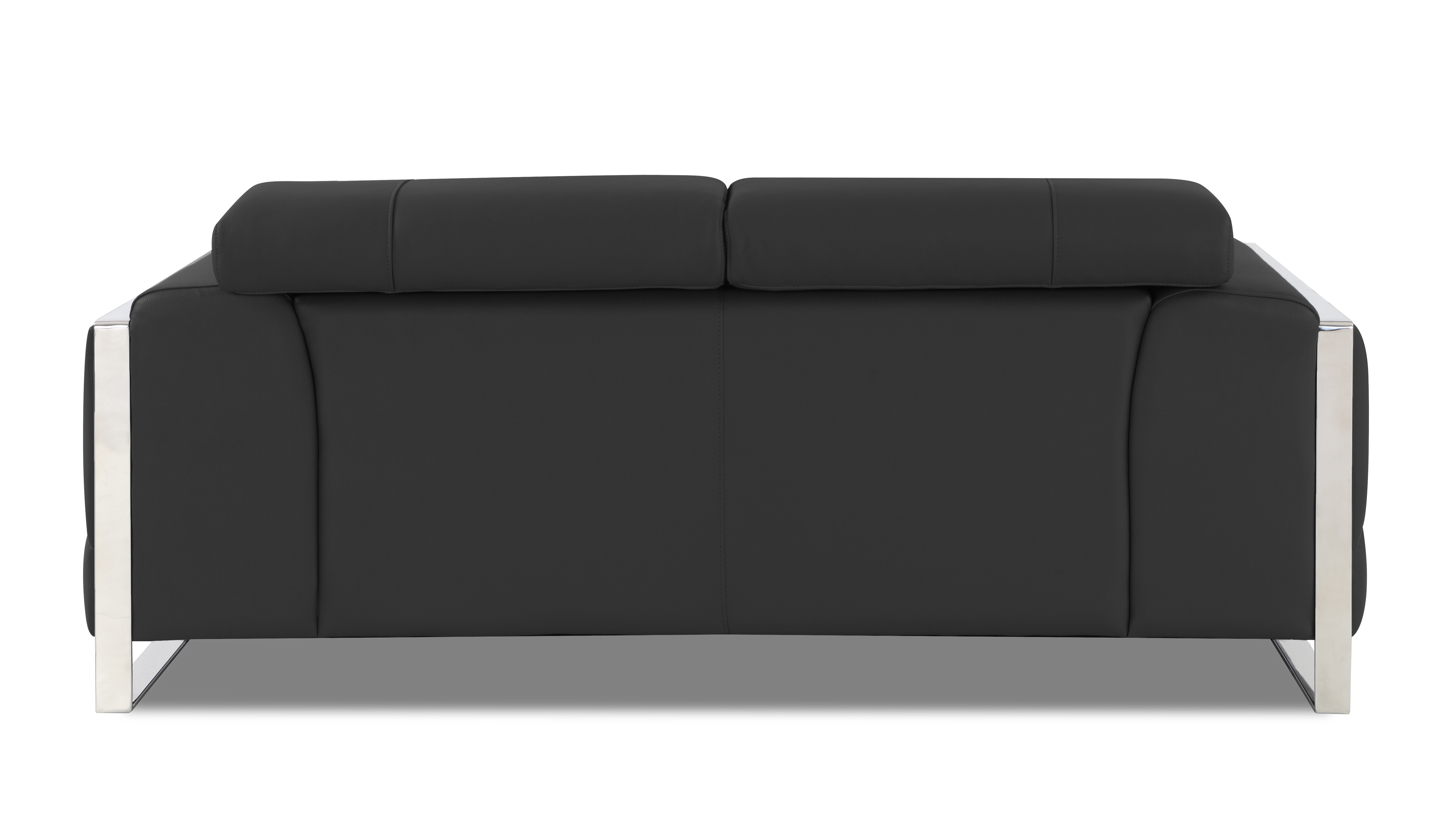 Italian Leather Loveseat with Hardwood Frame - 135.0 - Upgrade your space with premium leather