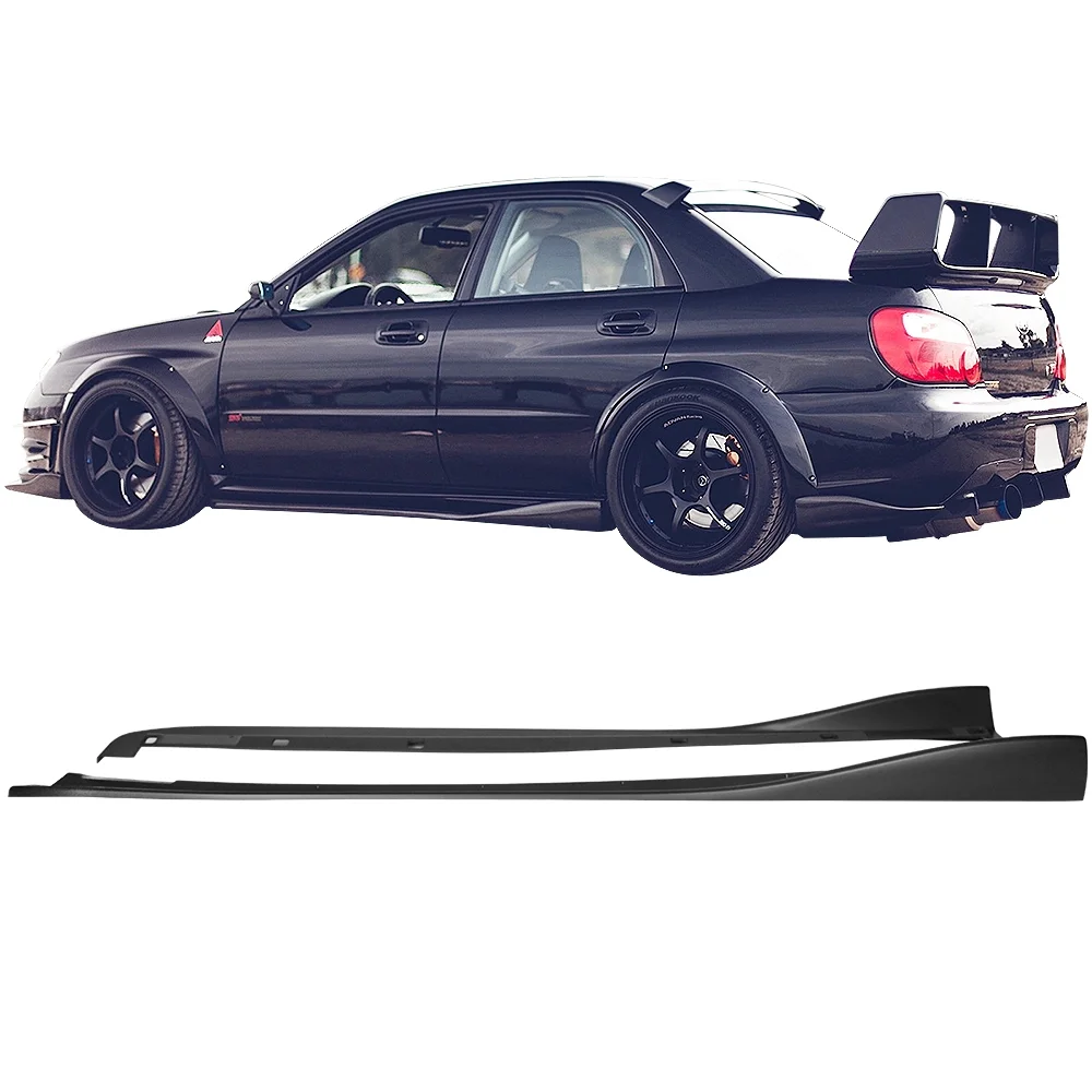 Ikon Motorsports Compatible with 02-07 Subaru Impreza WRX STI CS Style Side Skirts 2PC Polyurethane PP
