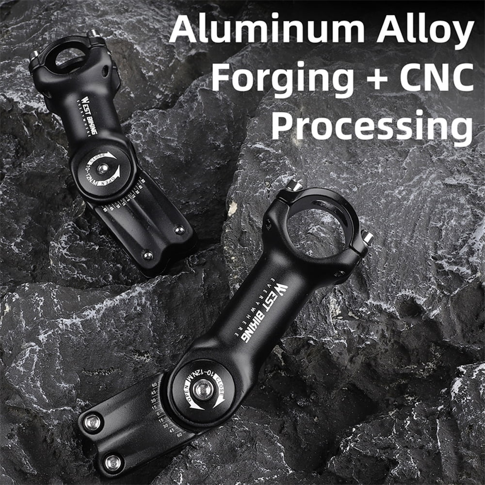 WEST BIKING Bicycle handle stand,60 Aluminum Alloy Handle Stand Adjustable Riser Road Bike Aluminum Alloy Bike Handlebar Riser Road BUZHI Bike Handlebar Riser Handlebar Stem Variable Stem Variable 60