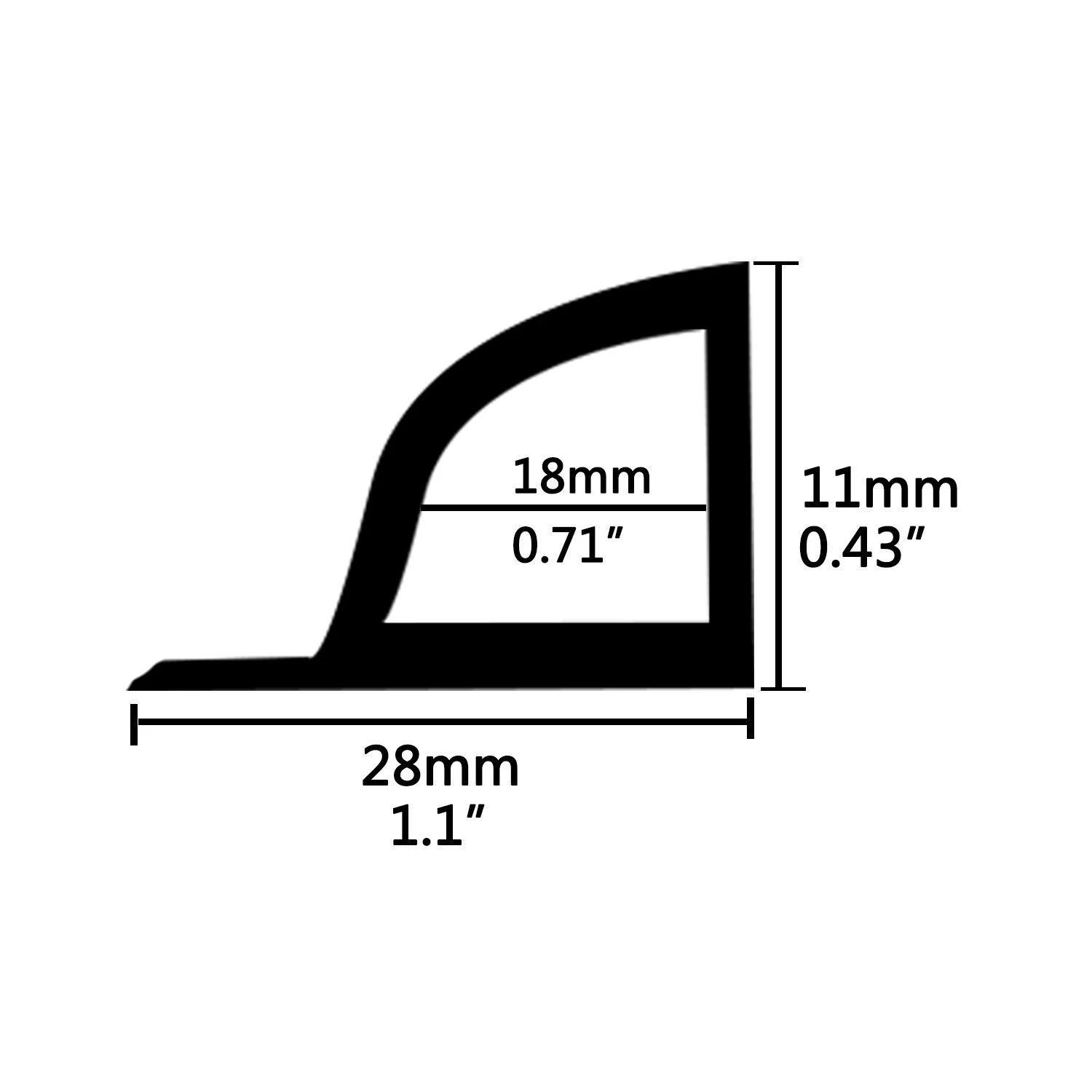 Black Edge Trim Lok Camper Trailer RV Seal Lock 1ft 1 Foot Waterproof NEW 1.1