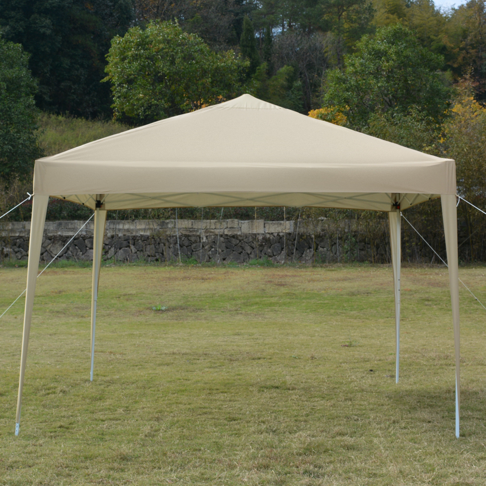 YAFAN 10' x 10' Instant Outdoor Canopy Party Tent Gazebo with Carrying Bag, Khaki