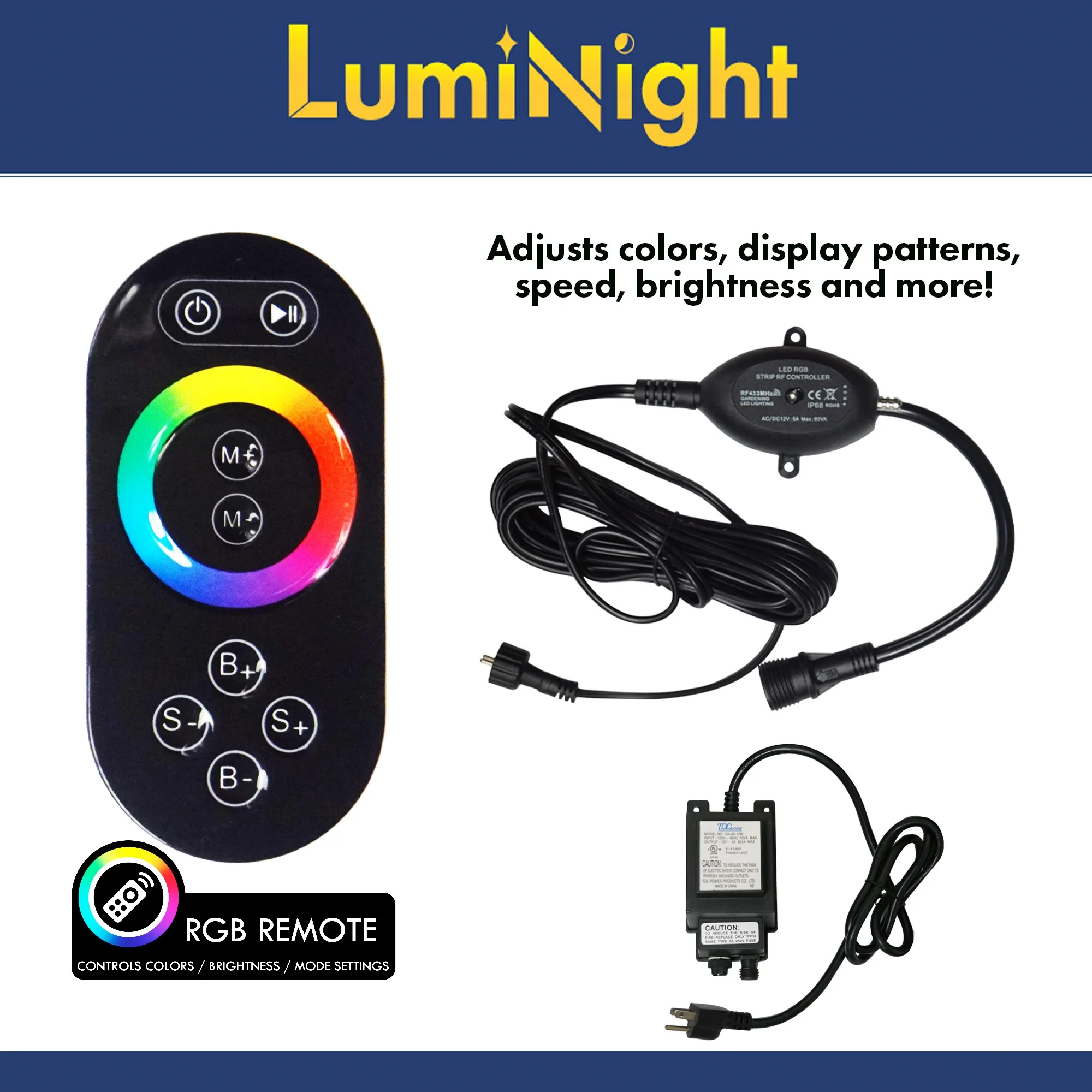 HALF OFF PONDS LumiNight Pond and Landscape Lighting - Bronze 9-Watt Color Changing Light Kit with Photocell, Transformer and Remote - BZ-CCSL9W-KIT