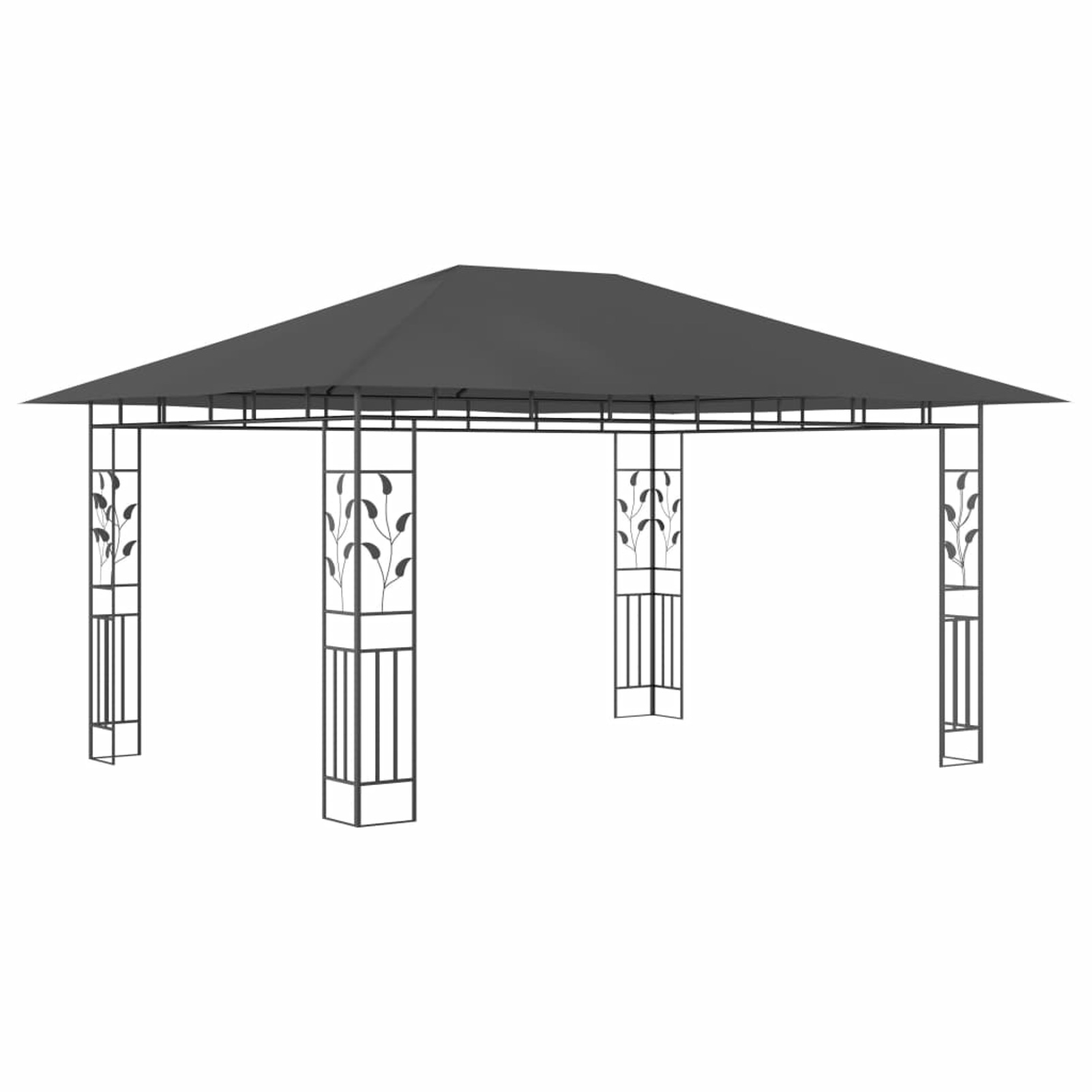 Gazebo with Mosquito Net 13.1'x9.8'x9' Anthracite 0.6 ozft²