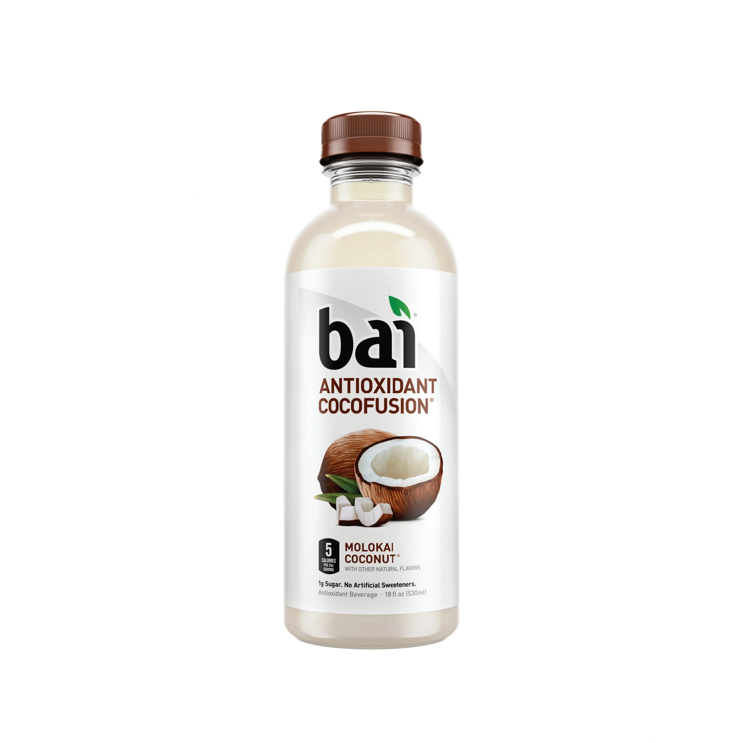 Bai Gluten-Free, Molokai Coconut, Antioxidant Infused Drink, 18 Fl Oz, 12 Pack Bottles