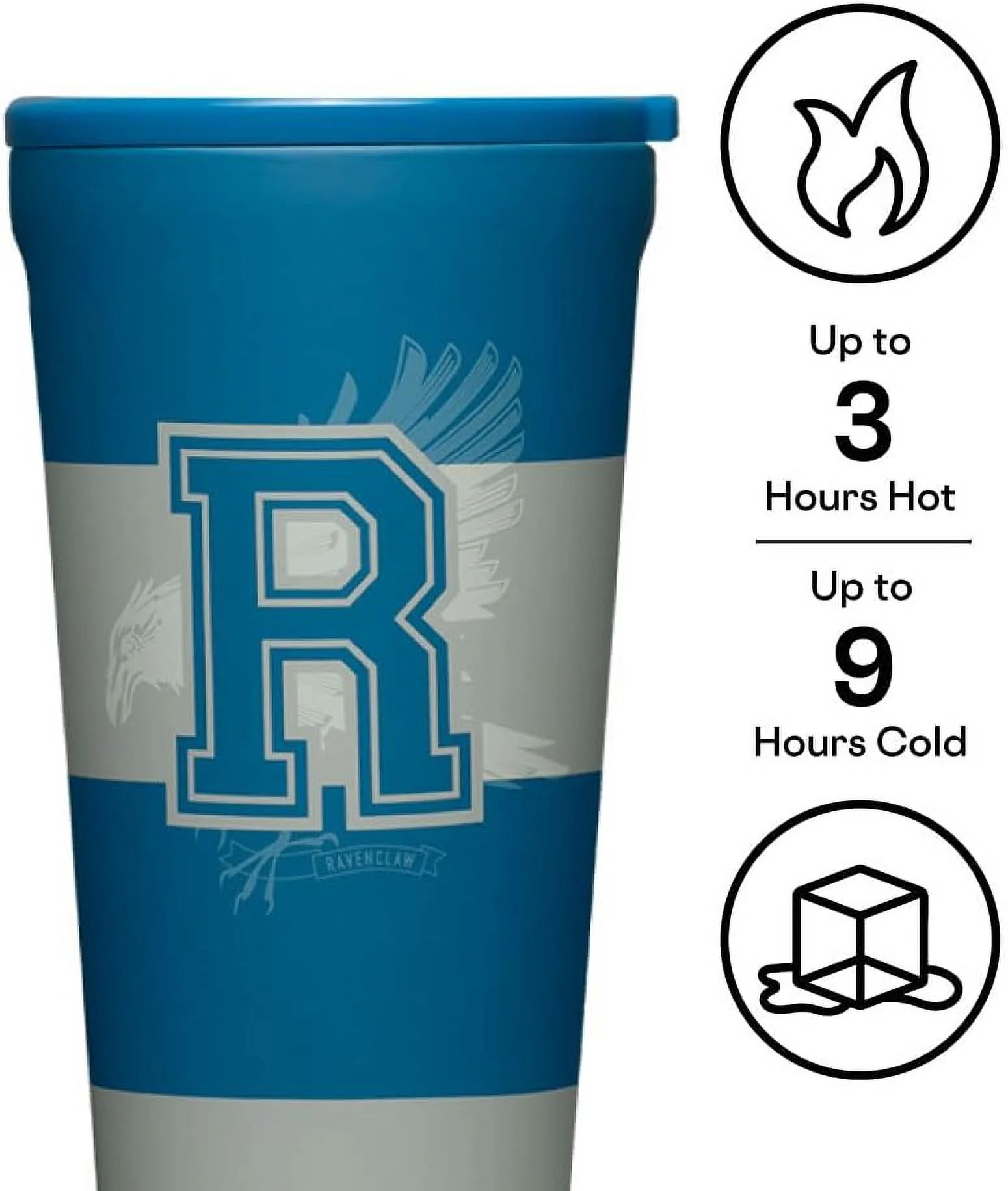 Ravenclaw Travel , Insulated Water Bottle With Lid, Spill Proof For Wine, Coffee, Tea, And Hot Cocoa,16 Oz