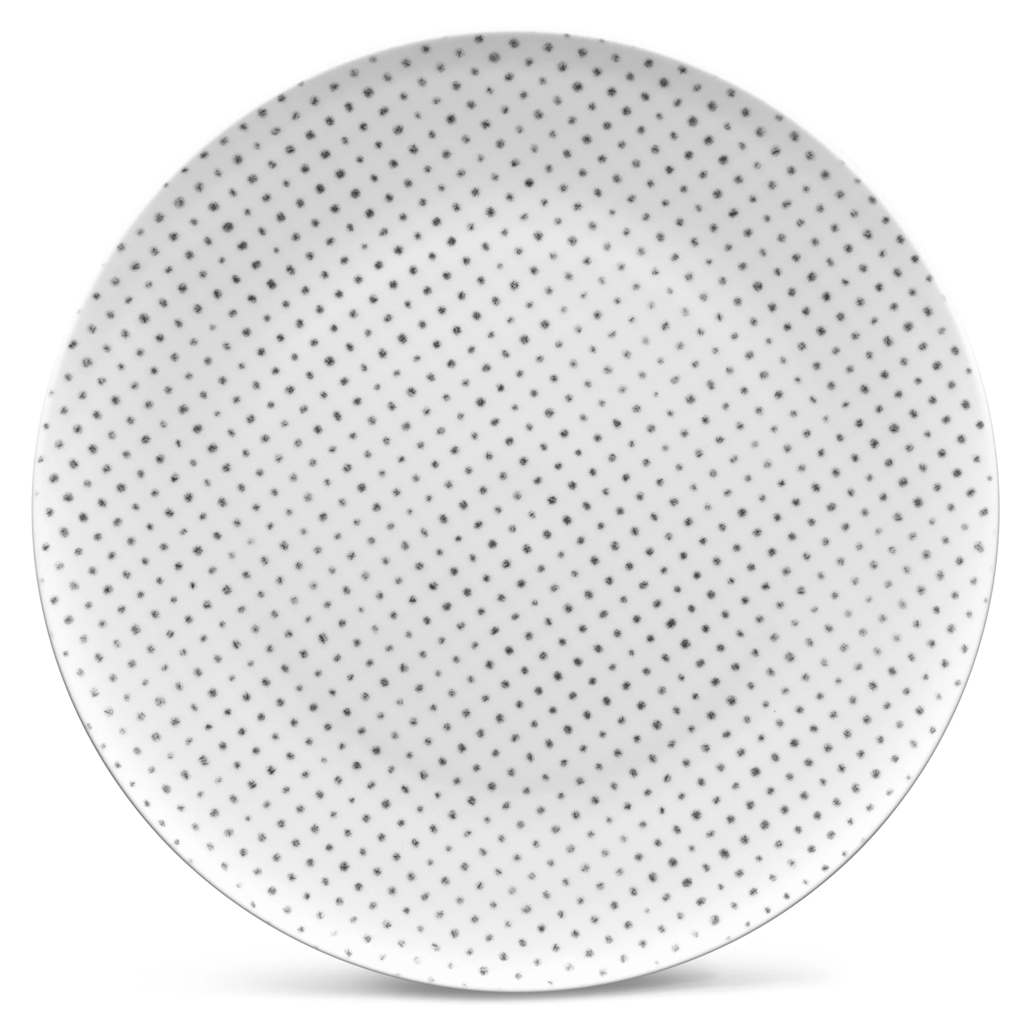 Noritake Grey Hammock Set of 4 Coupe Dots Dinner Plates