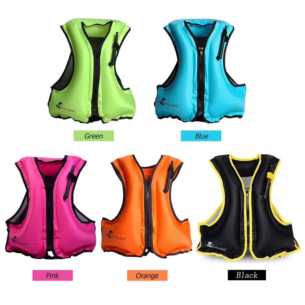 OMOBOI Adult Inflatable Swim Vest for Snorkeling Device Swimming Drifting Surfing Water Sports Life Saving