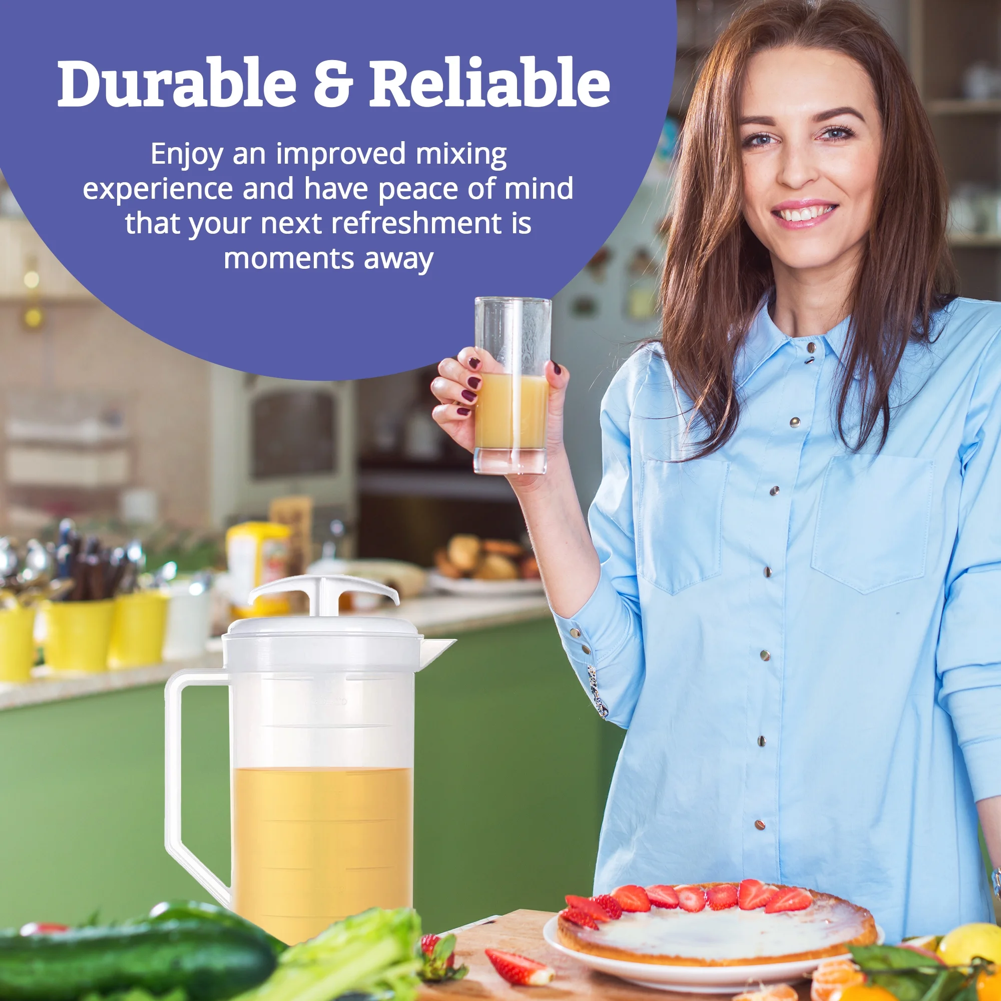 The Original MixStir Mixing Pitcher (Set of 2, Blue)