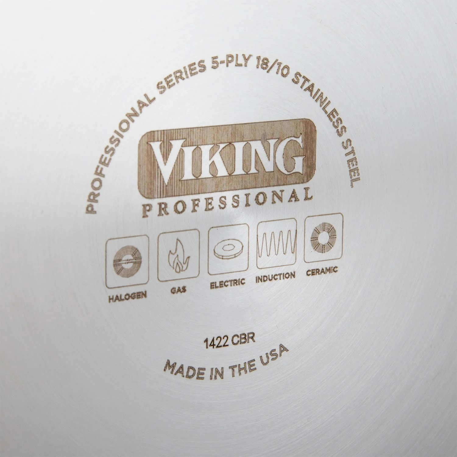 viking professional 5-ply stainless steel fry pan, 8 inch