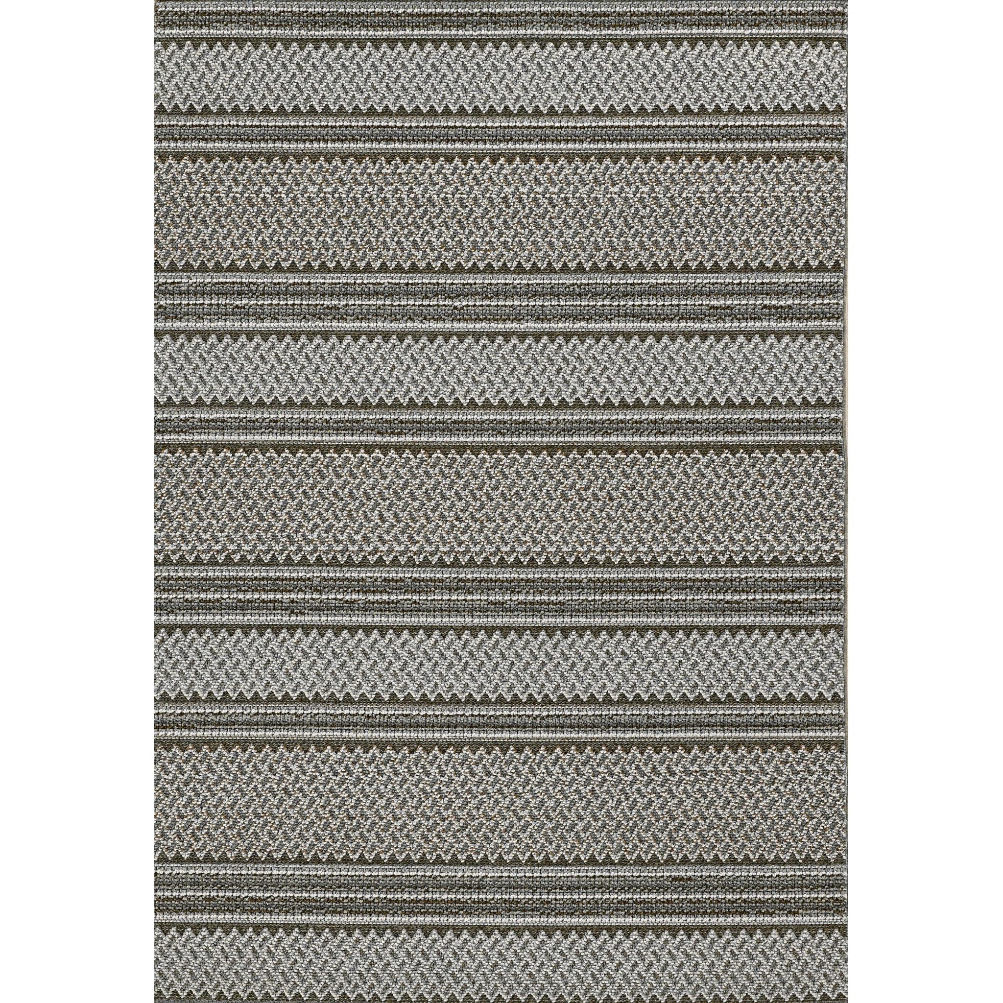 HomeRoots  5' x 8' Grey Geo Area Rug - 5' Octagon