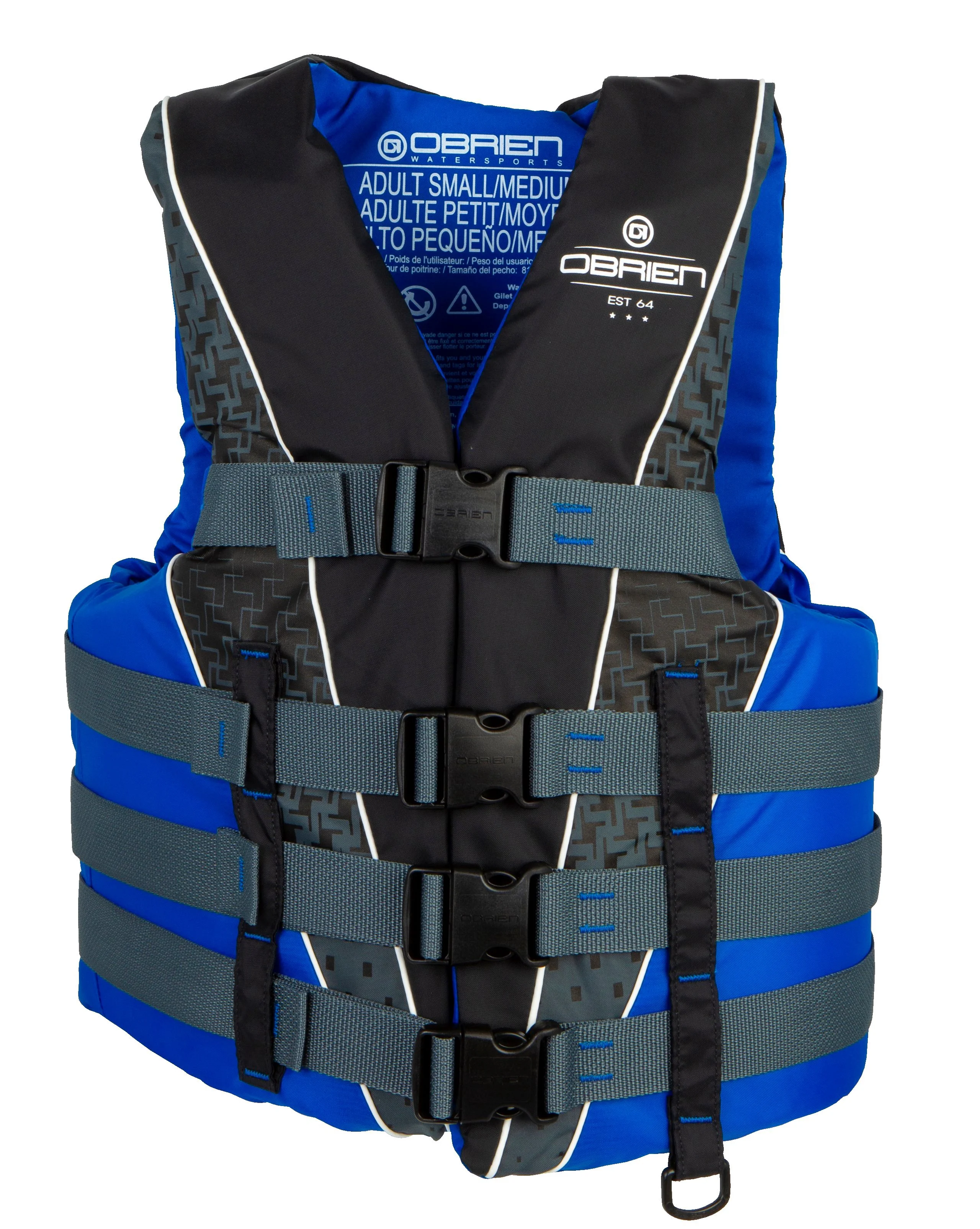 O'Brien 4 Belt Nylon Sport Life Jacket and Vest, Double Extra Super